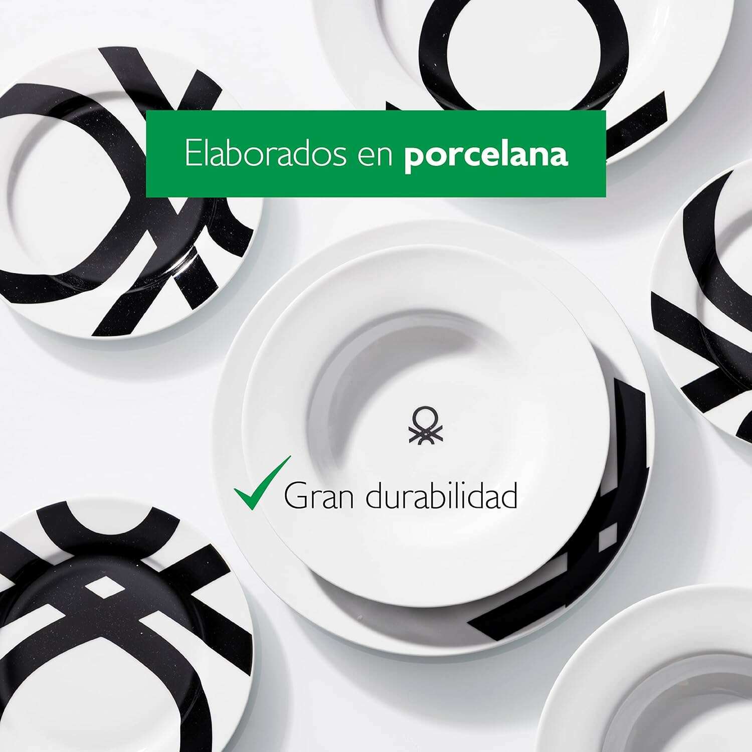 Black&White Collection, Set of 18 Pieces Dinner Set - Medaid International