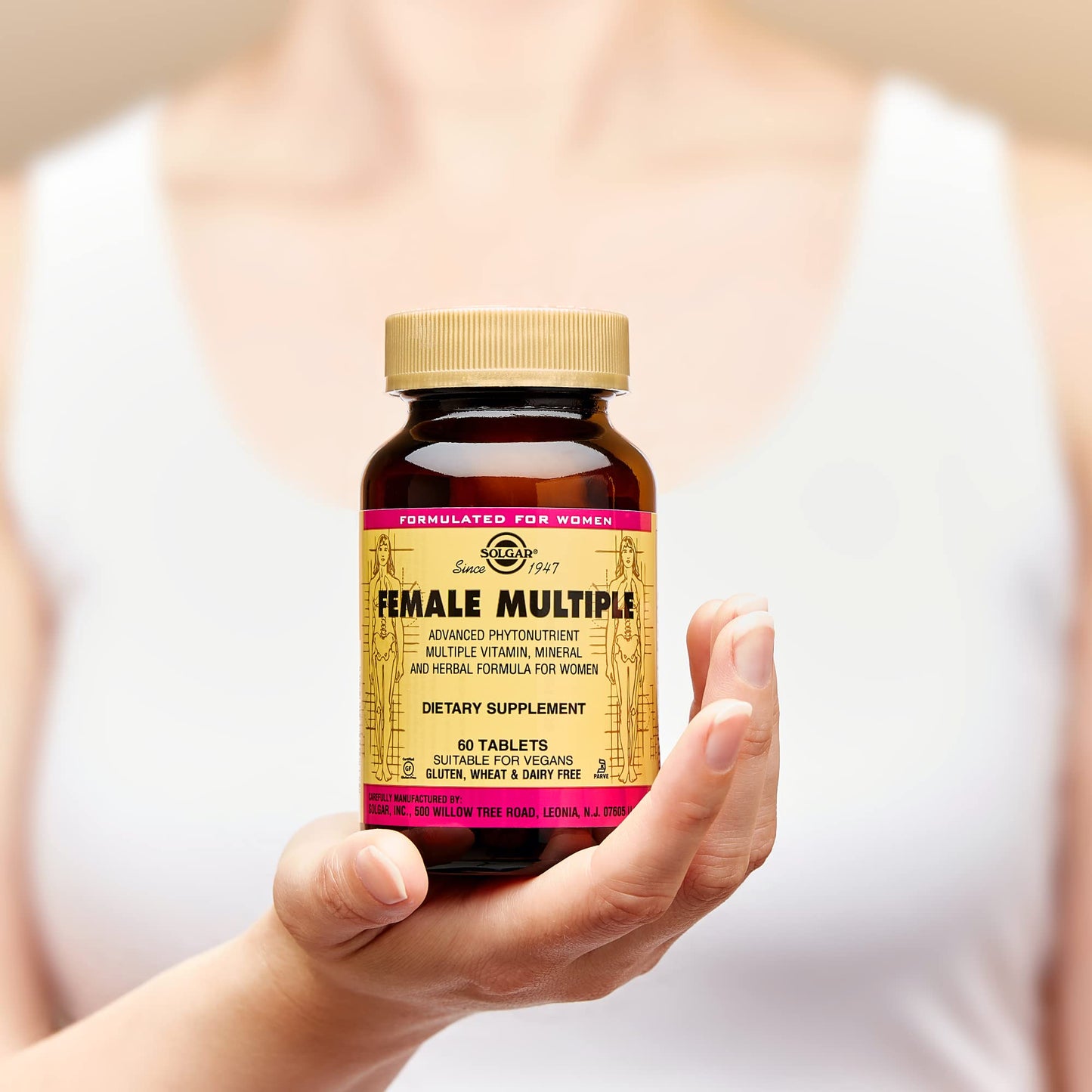 Solgar Female Multiple, 120 Tablets - Multivitamin, Mineral & Herbal Formula for Women - Advanced Phytonutrient - Vegan, Gluten Free, Dairy Free, Kosher - 40 Servings - Medaid International