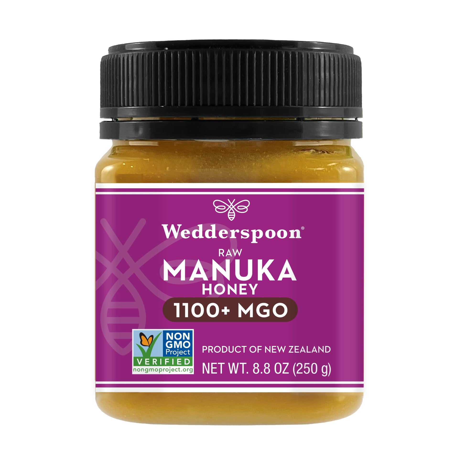 Wedderspoon Raw Premium Manuka Honey, 1100+ MGO, 8.8 Oz, Unpasteurized New Zealand Honey, From Our Hives to Your Home - Medaid International