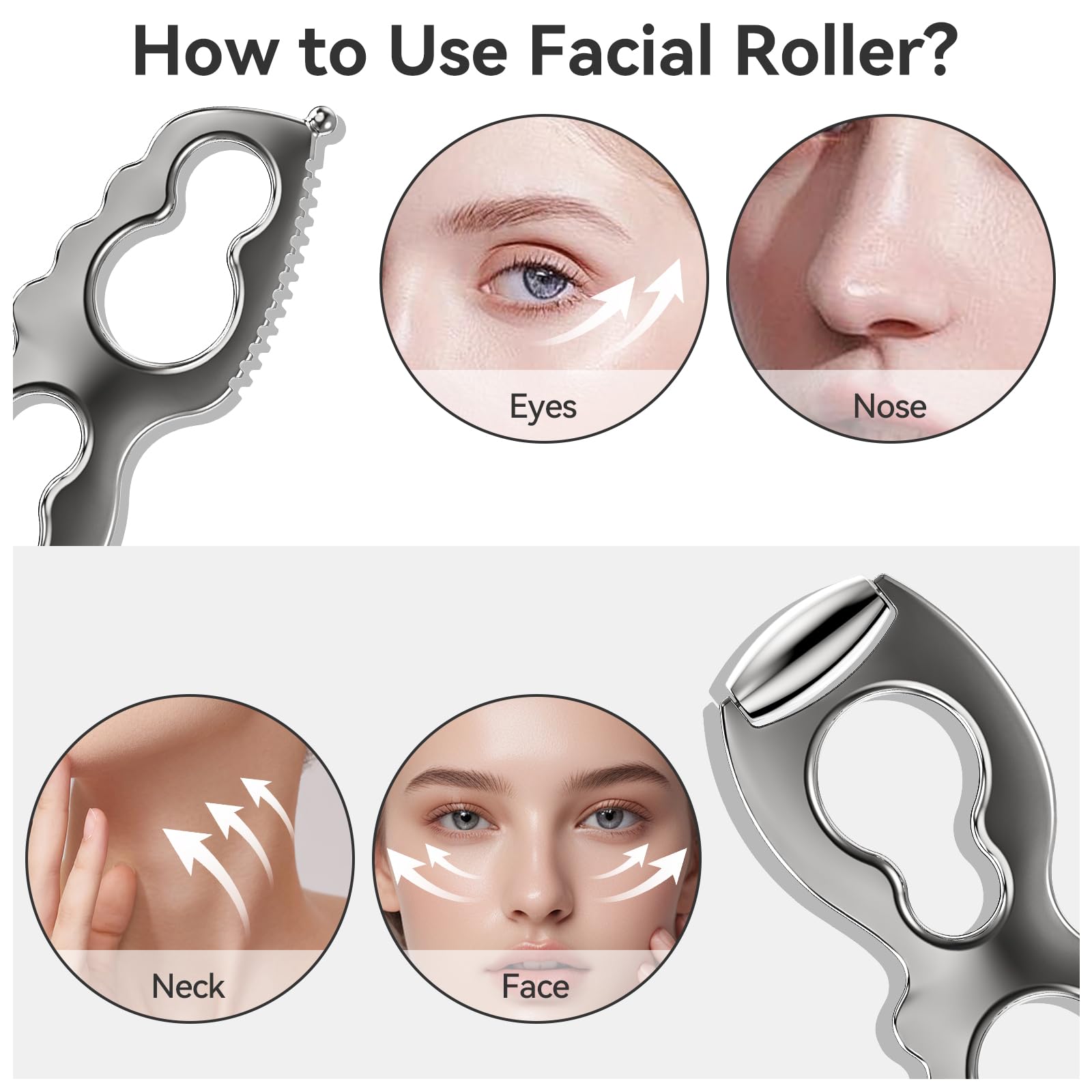 Gua Sha Facial Tools Stainless Steel Guasha Tool for Face Metal Gua Sha Muscle Scraper Tool Massage Body Gua Sha Graston Tool Physical Therapy Face Sculpting Tool Iastm Tool Derma Edge Women Skin Care - Medaid International