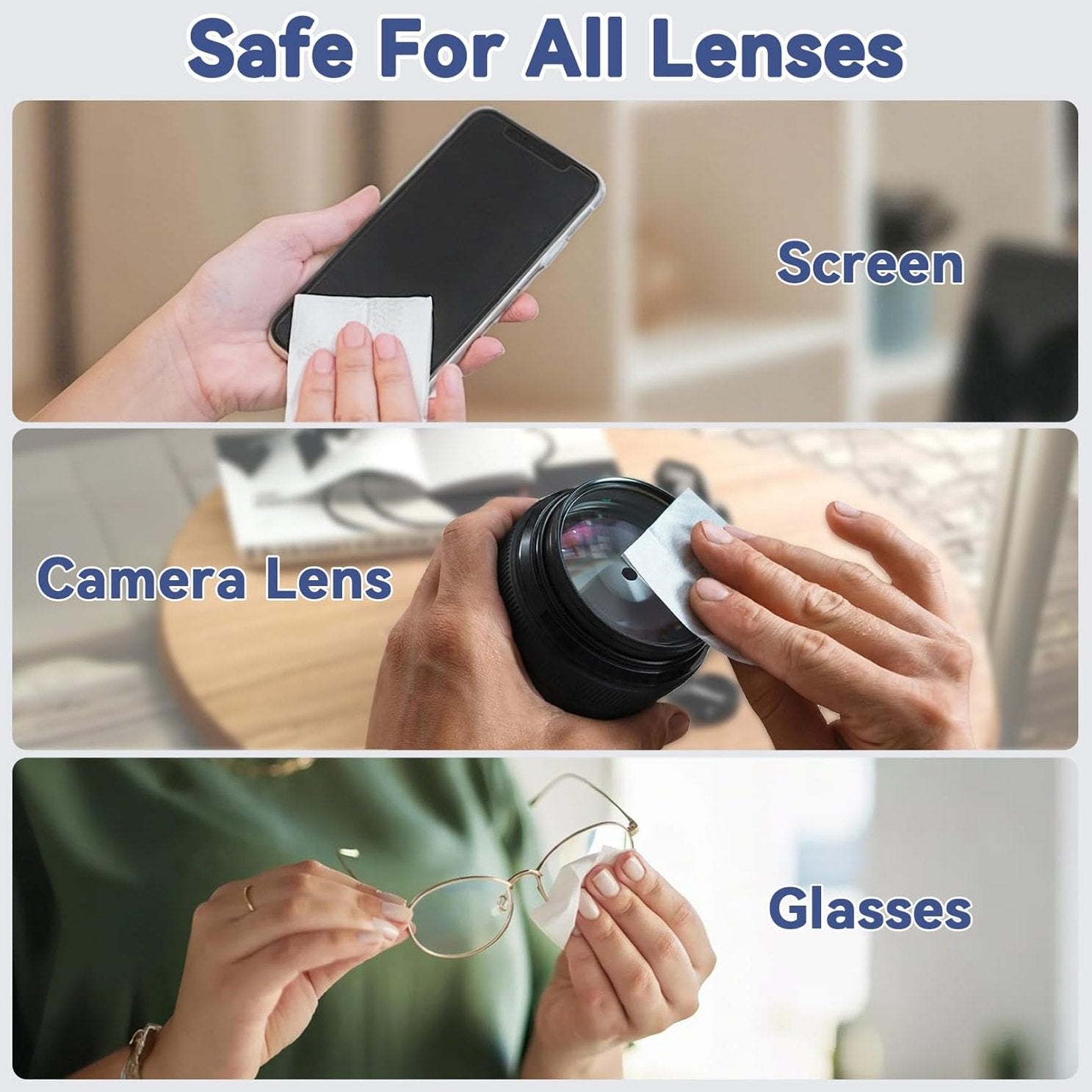 Lenses Anti-Fogging Wipes (100 wipes) - Medaid International