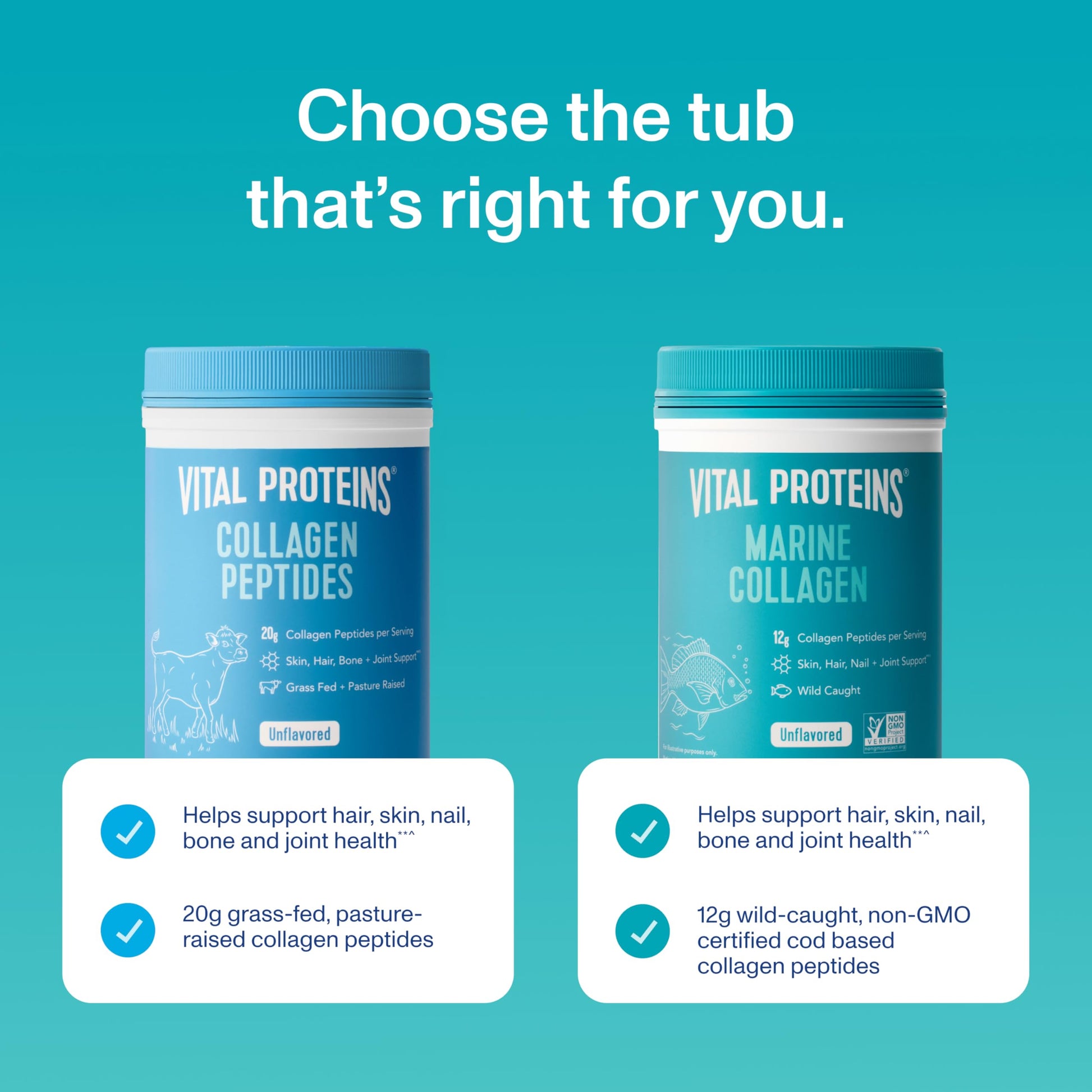 Vital Proteins Marine Collagen Peptides Powder Supplement for Skin Hair Nail Joint - Hydrolyzed Collagen - 12g per Serving - 7.8 oz Canister - Medaid International