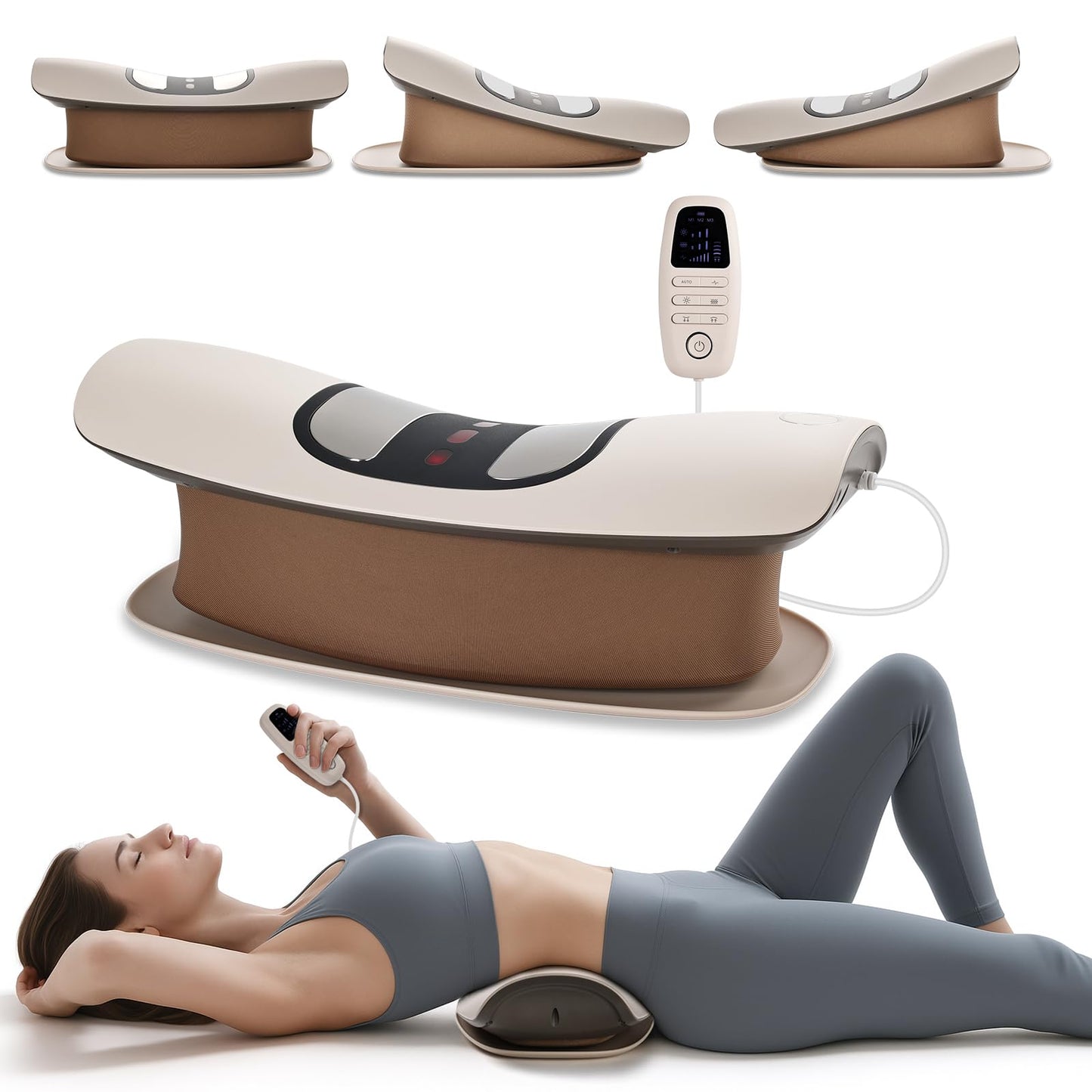 Electric Lumbar Traction Device, Electric Back Massagers Back Stretcher, Vibration Fascia pad, Used for The Waist, is a Waist pad Used After Exercising, Yoga, and Other Sports - Medaid International