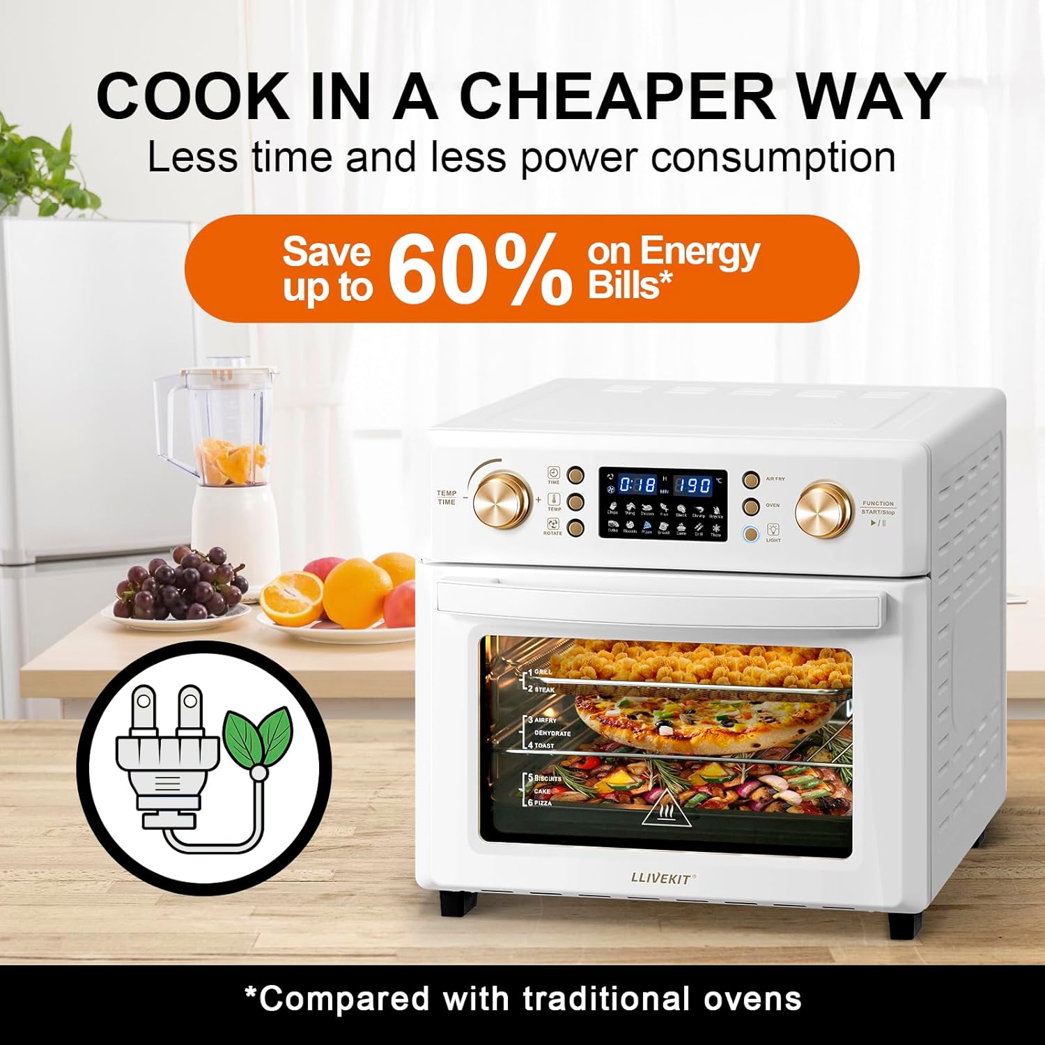 All In One,  XXXL 26L Air Fryer Oven, 1700W - Medaid International