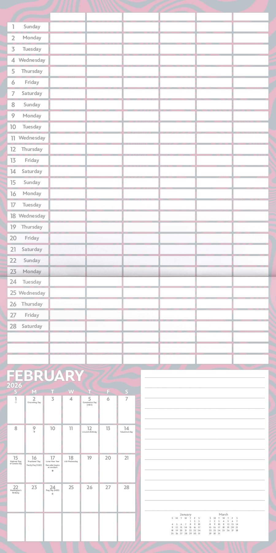 2026 Family Planner Wall Calendar - Medaid International