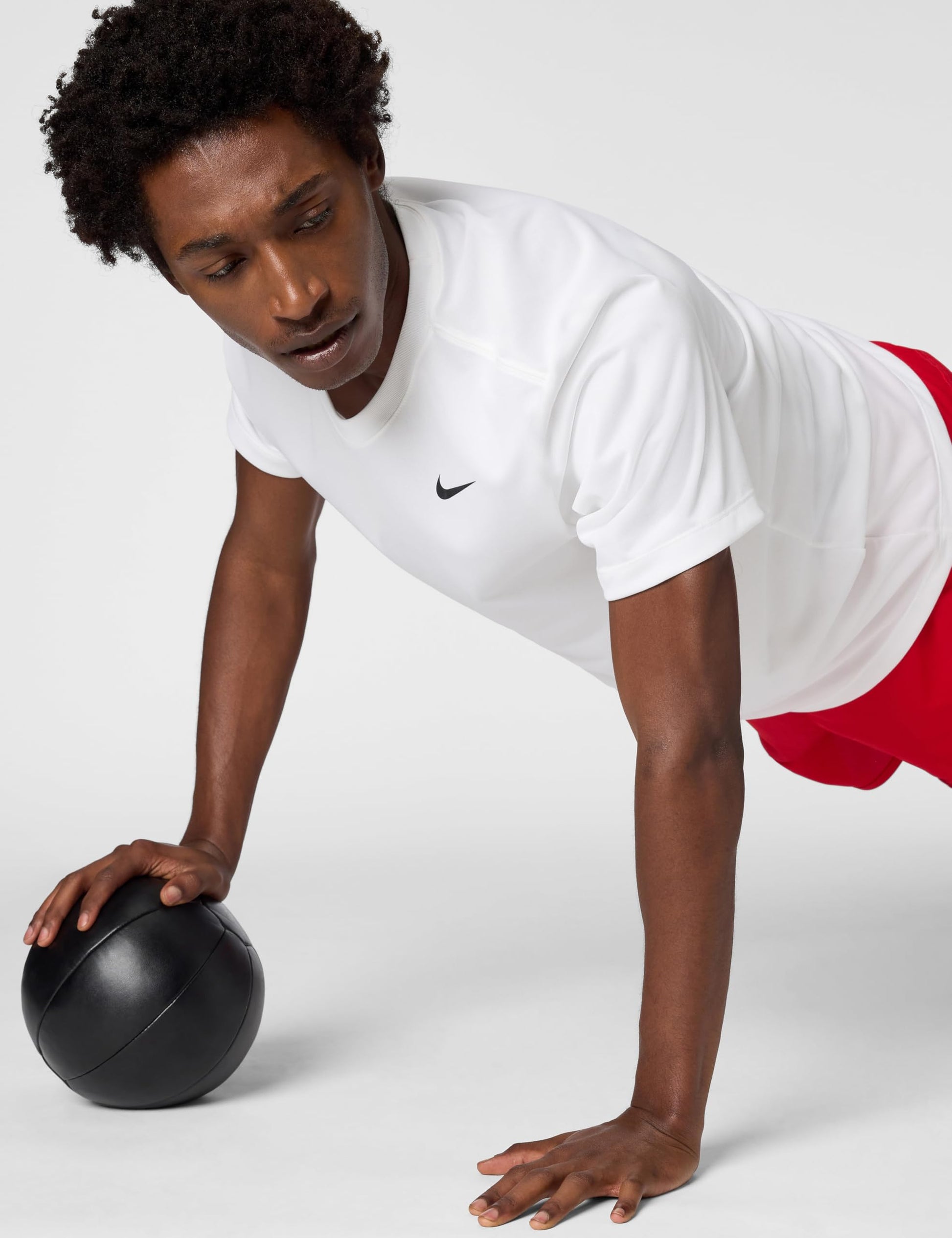 Nike Men's Dri-Fit Legend Fitness T-Shirt, White/Black, Medium - Medaid International