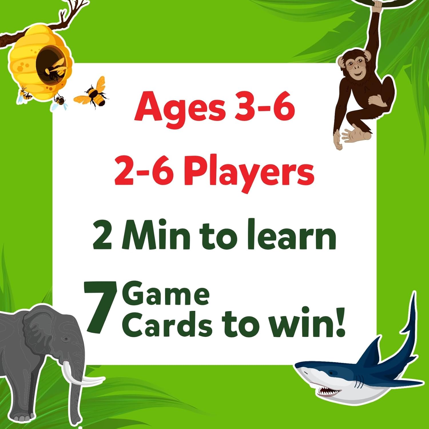 Skillmatics Card Game Guess in 10 Junior World of Animals for