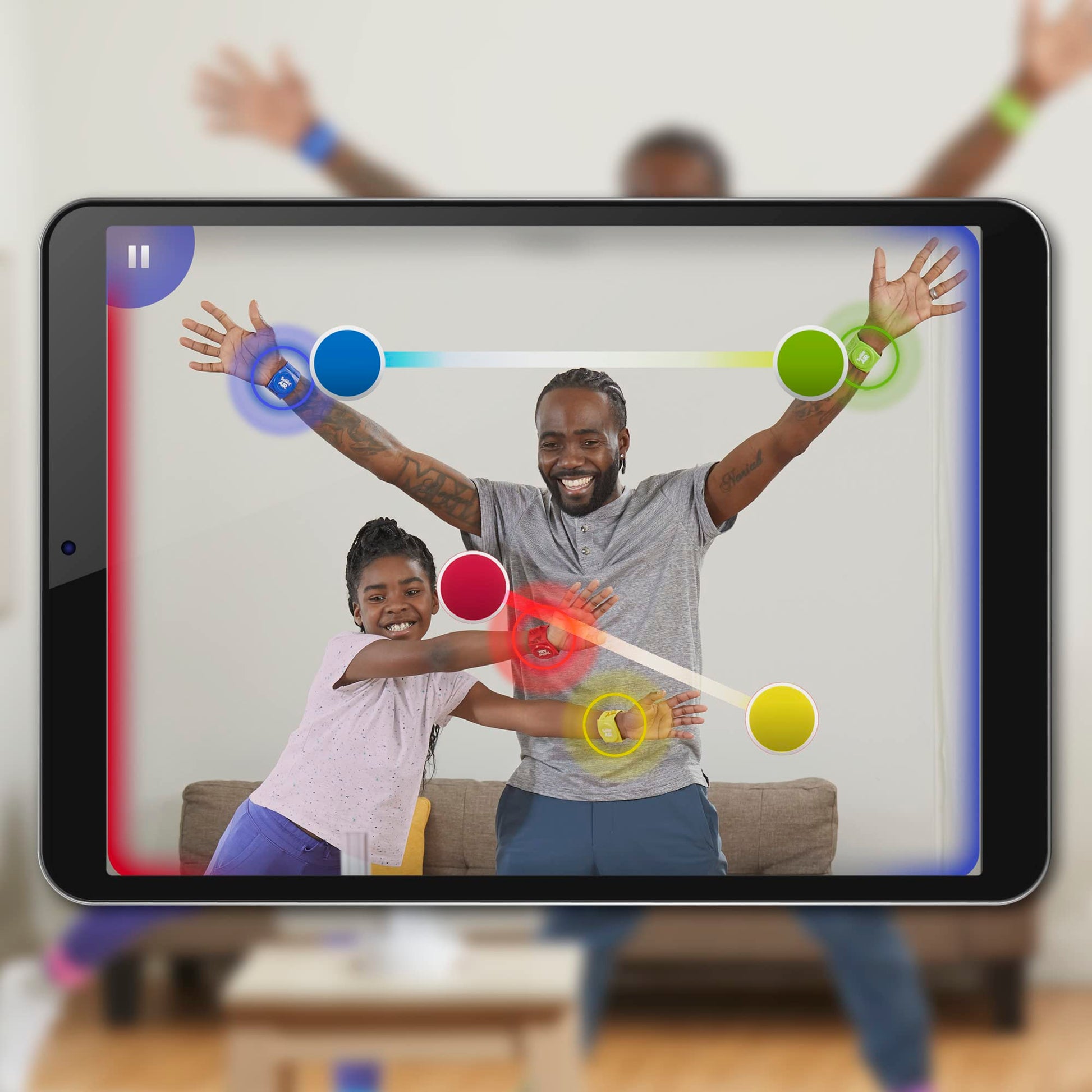 Hasbro Gaming Twister Air Game | AR App Play Game with Wrist and Ankle Bands | Links to Smart Devices | Active Party Games for Kids and Adults | Ages 8+ | for 1+ Players - Medaid International