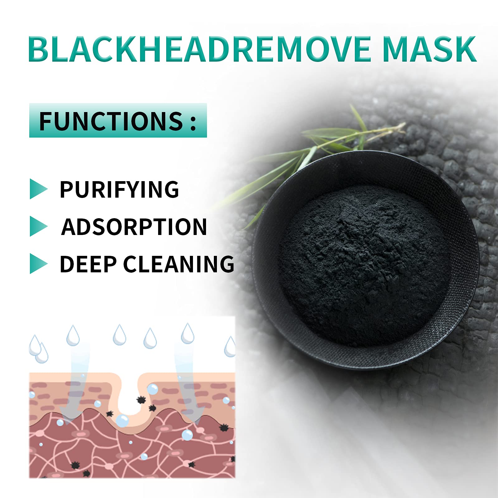 Peel Off Face Mask Blackhead Whiteheads Remover Masks Activated Charcoal Black Mask Purifying Peeling Facial Mask for Nose Pores Removal Reducing Cleansing Acne with Brush and Pimple Extractor Tools - Medaid International