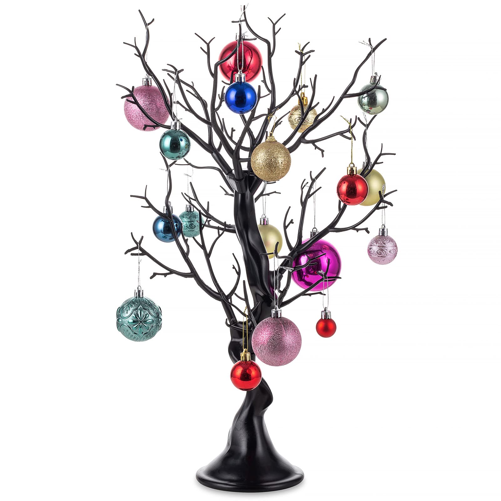 NUPTIO Black Artificial Halloween Tree: 22.8in Tall Christmas Ornament Display Manzanita Fake Trees Decorative Faux Twig Branches Indoor for Wedding Table Centerpieces Easter Birthday Party Decor - Medaid International