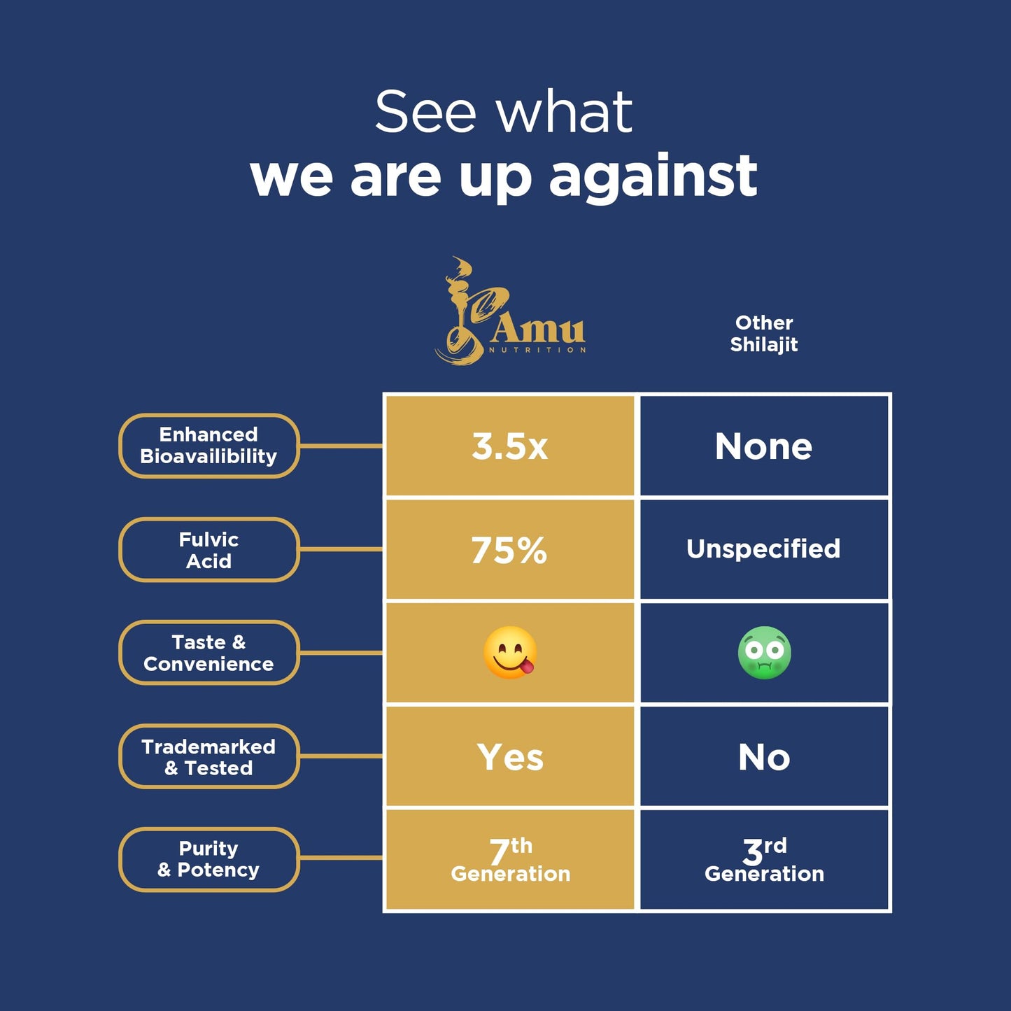 AMU NUTRITION Shilajit Gummies for Men & Women with Maca Root & Black Cohosh (60 Count (Pack of 1), Maca Root & Black Cohosh) - Medaid International