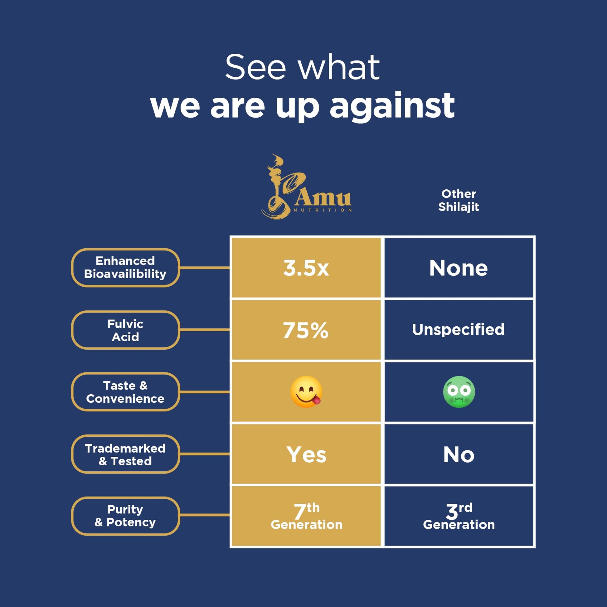 AMU NUTRITION Shilajit Gummies for Men & Women with Maca Root & Black Cohosh (60 Count (Pack of 1), Maca Root & Black Cohosh) - Medaid International