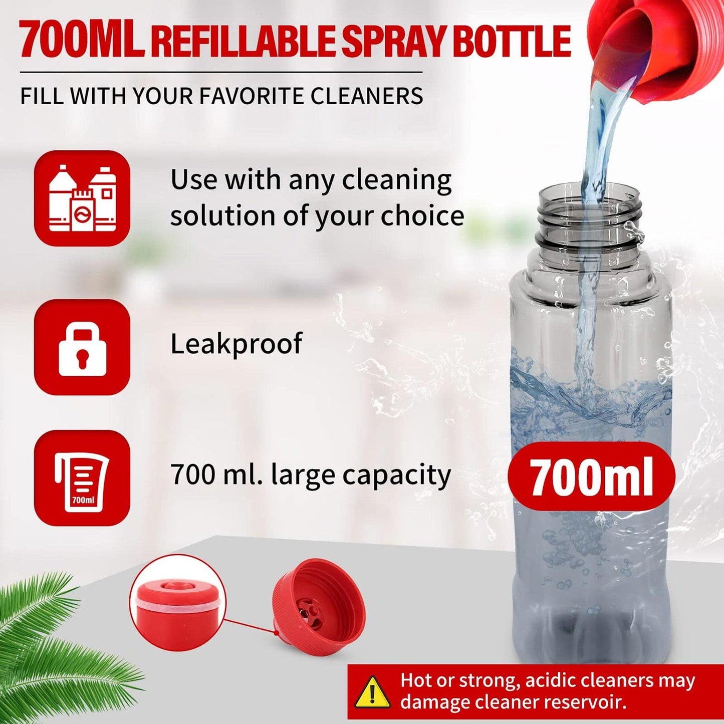 Spray Mops for Floor Cleaning, Microfiber Spray Cleaning Mop Kit with 3 Reusable Washable Pads 700ML Refillable Bottle and Scrubber Flat Mop with 360 Degree Swivel Head for Hardwood Laminate - Medaid International