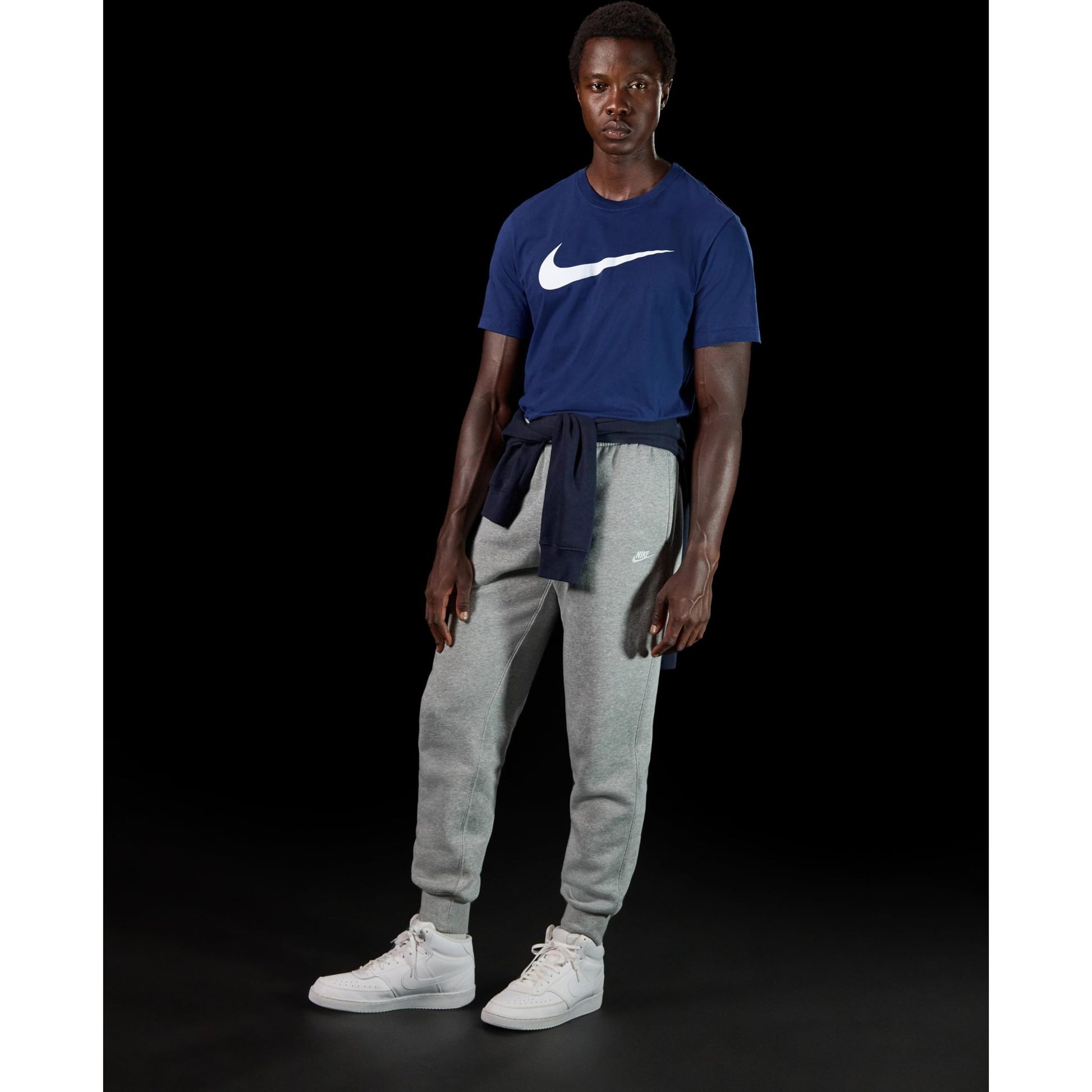 Nike Men's Sportswear Icon Swoosh T-Shirt, Midnight Navy/White, Medium - Medaid International