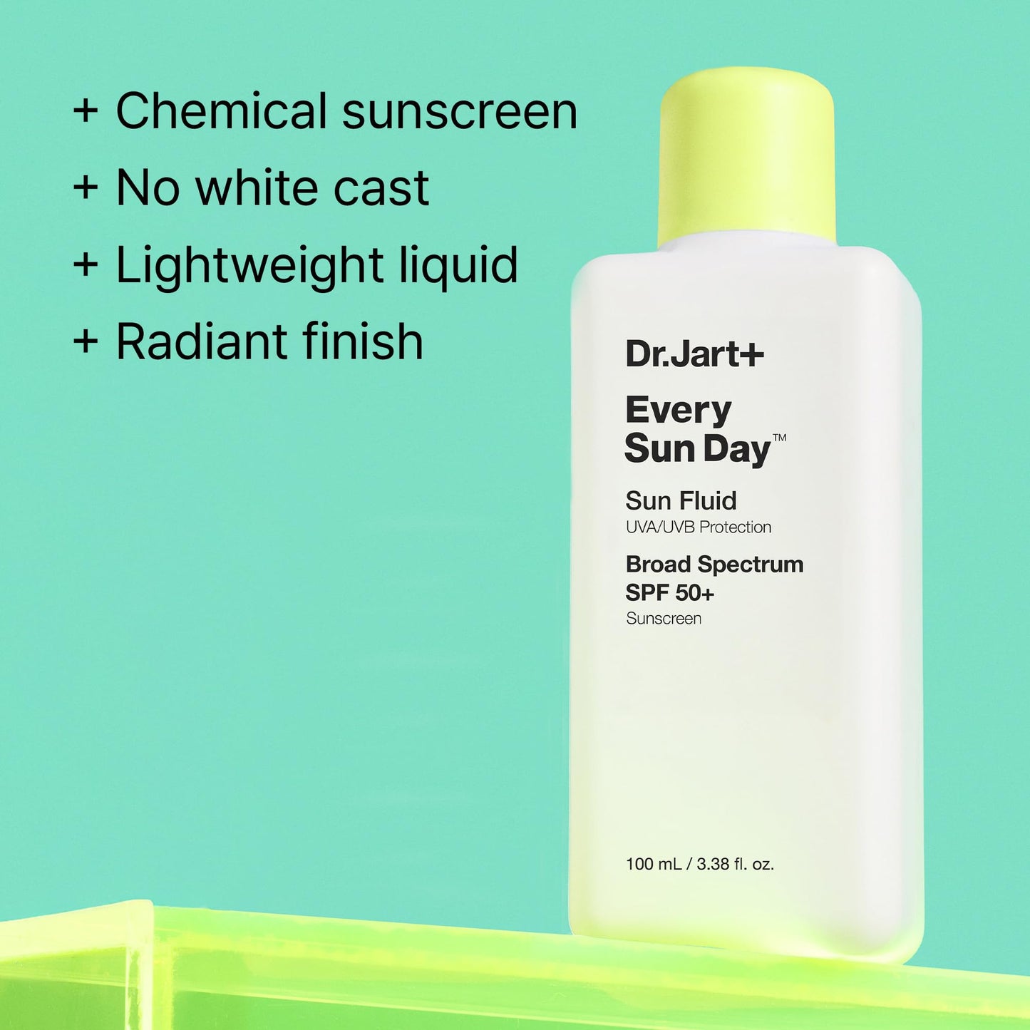 Dr.Jart+ Every Sun Day Sun Fluid Korean Sunscreen SPF 50+ for Face | Korean Skin Care, 3.38 Fl Oz - Medaid International