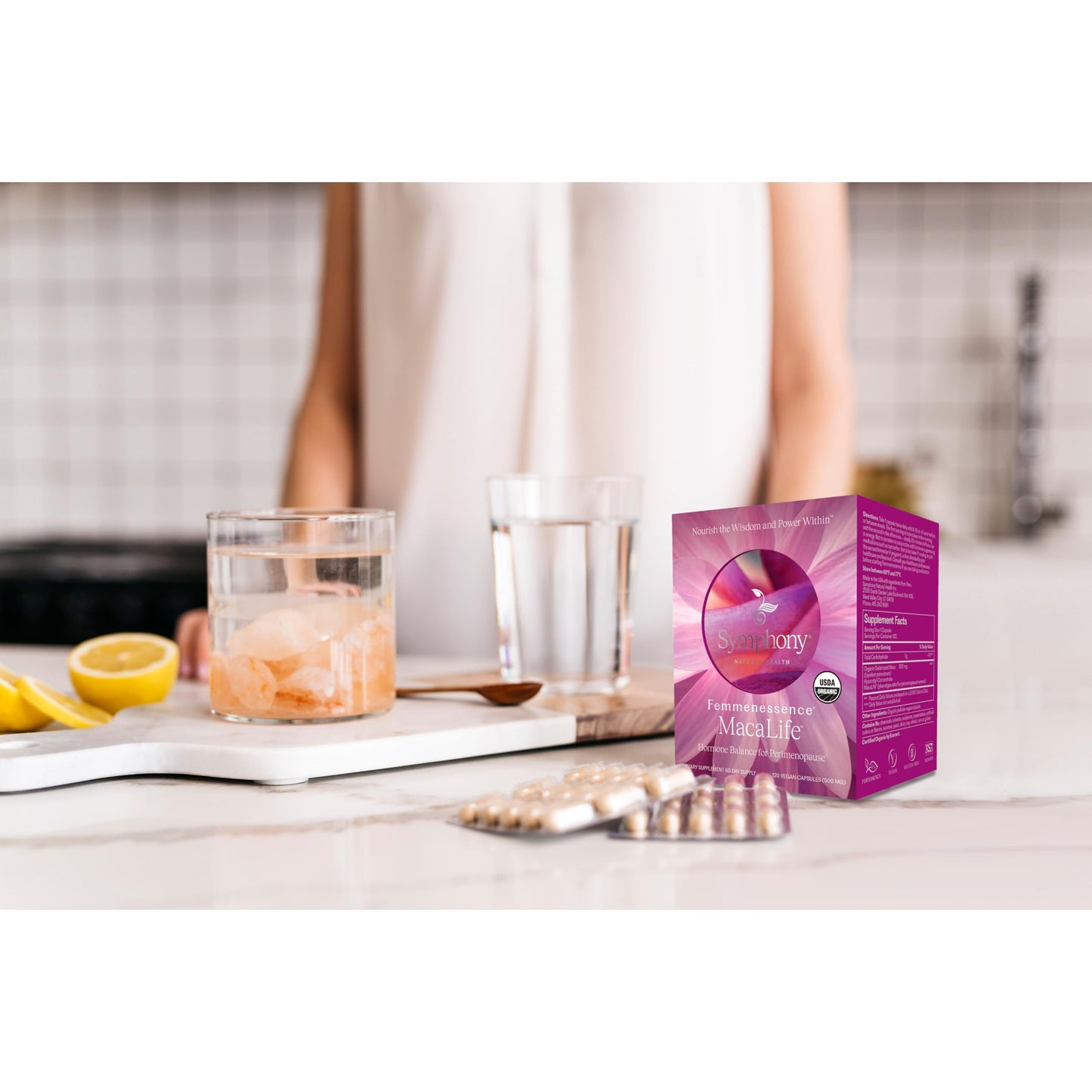 Femmenessence® MacaLife® – Clinically Proven Perimenopausal Supplement for Natural Hormone Balance, Symptom Relief, Heart & Mood Support, Without Added Hormones (240 Capsules, 120 Day Supply) - Medaid International