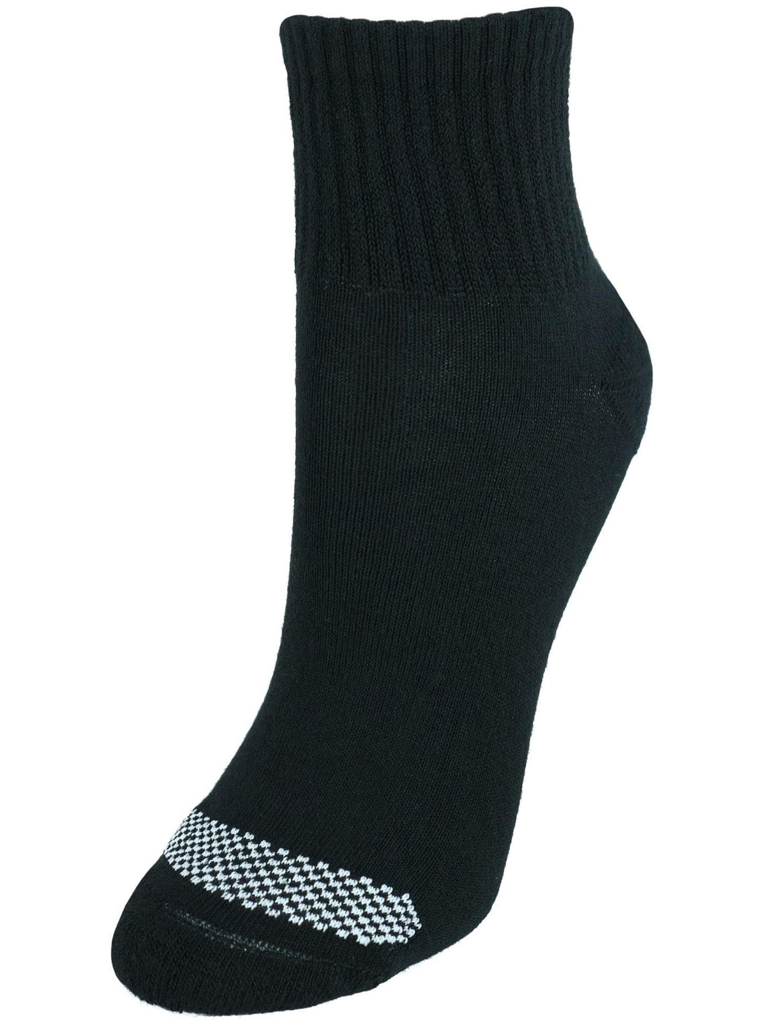 Hanes womens Cool Comfort Toe Support Ankle Socks, 6-pair Pack Casual Sock, Black/White Vent, One Size US - Medaid International