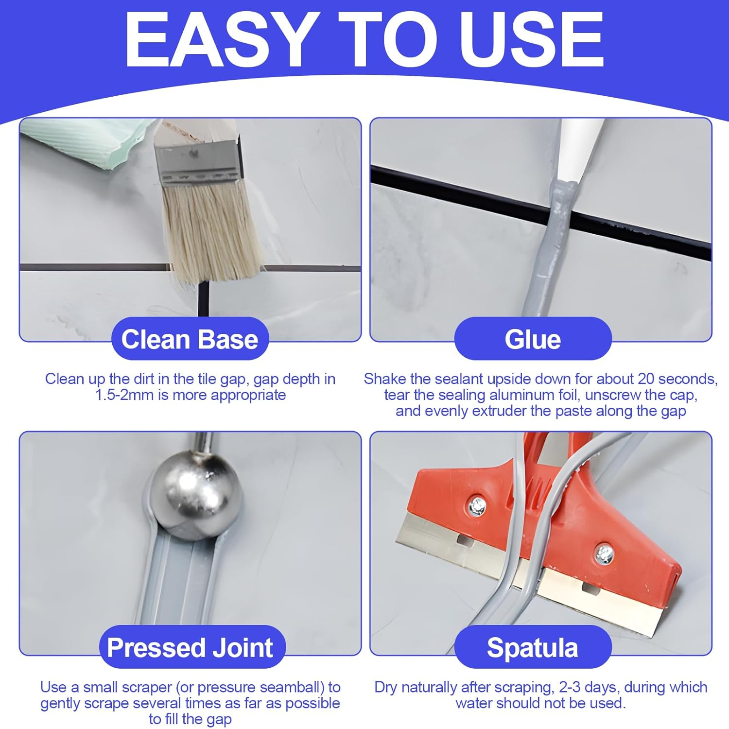 White Tile & Enamel Repair Kit ‚Äì Waterproof, Quick-Dry with Spatula for Cracks & Scratches - Medaid International
