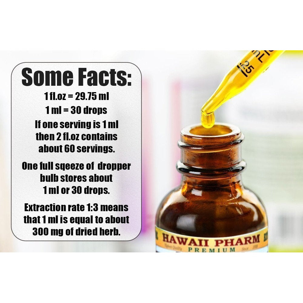 Hawaii Pharm Maca Root Alcohol-Free Liquid Extract, Organic Maca (Lepidium Meyenii) Whole Dried Plant Glycerite Natural Herbal Supplement, USA 2oz - Medaid International