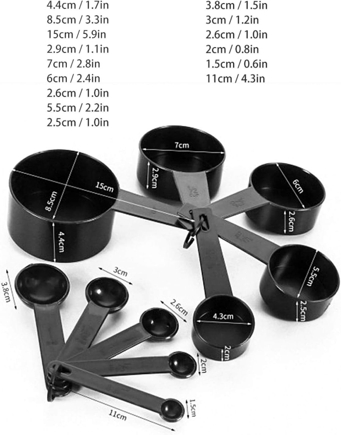 Measuring Cups, Measuring Spoons Set Durable for Home for Kitchens for Dessert Shops for Bakeries - Medaid International
