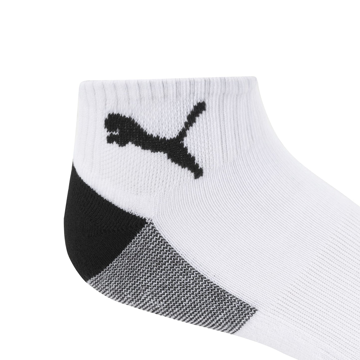 PUMA mens 6 Pack Quarter Crew running socks, White/Black, 10 13 US - Medaid International