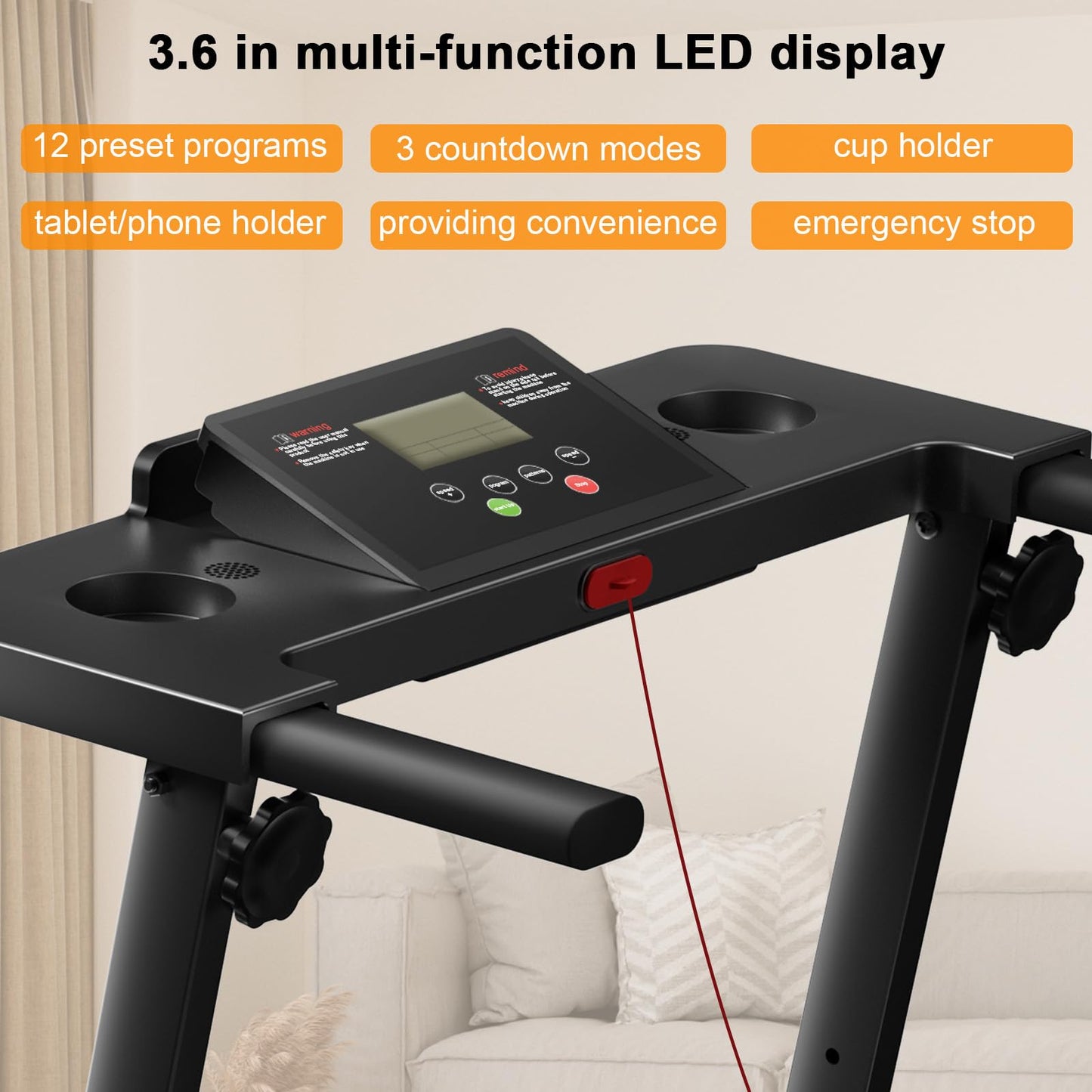 Under Desk Treadmill, Walking Pad, Portable Walking Machine - Raceable 2HP Motor 136kg Smart Control, 12 Programs & Virtual Races, 3.6" Display, 3 Timers, Emergency Stop, No Assembly Home Use - Medaid International