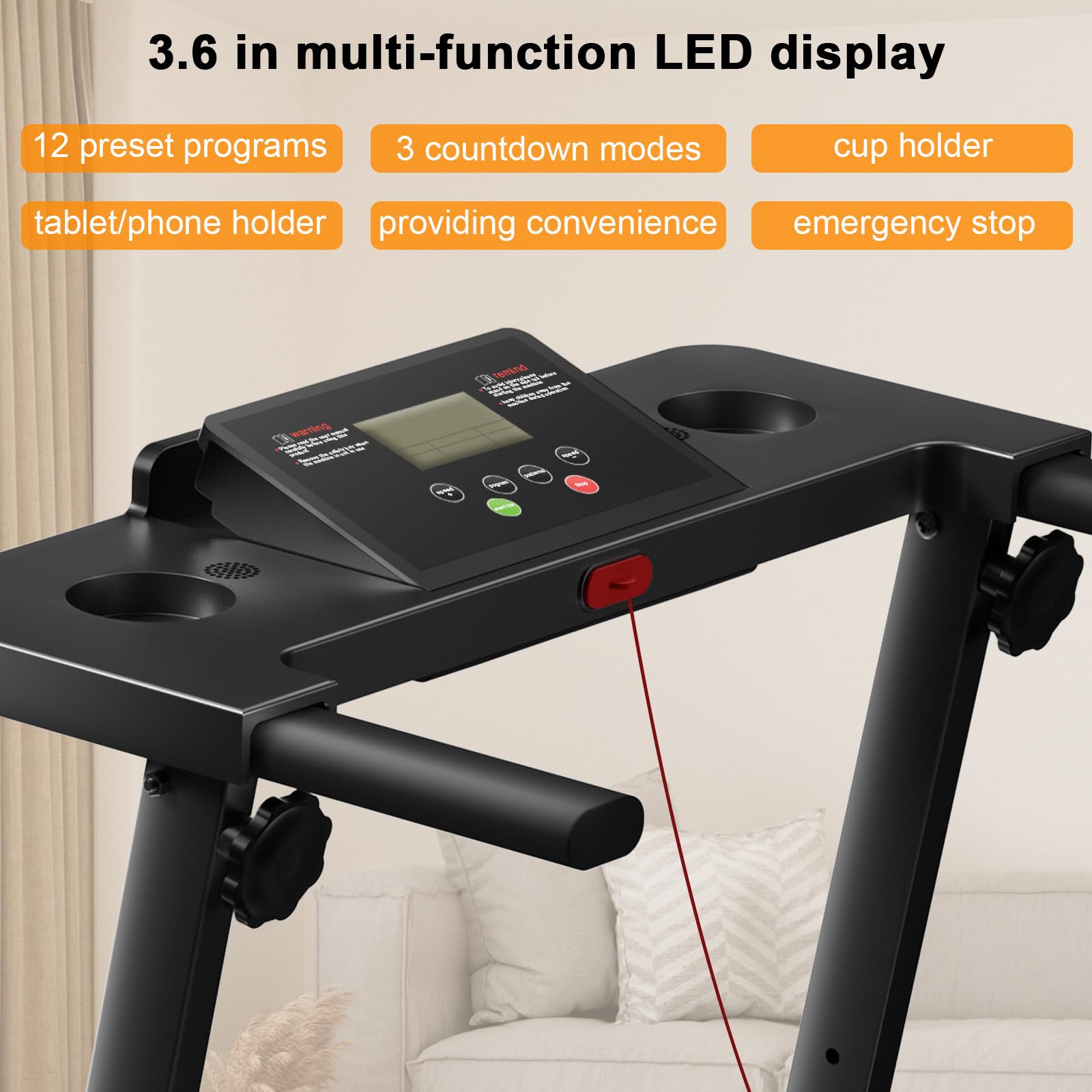 Under Desk Treadmill, Walking Pad, Portable Walking Machine - Raceable 2HP Motor 136kg Smart Control, 12 Programs & Virtual Races, 3.6" Display, 3 Timers, Emergency Stop, No Assembly Home Use - Medaid International