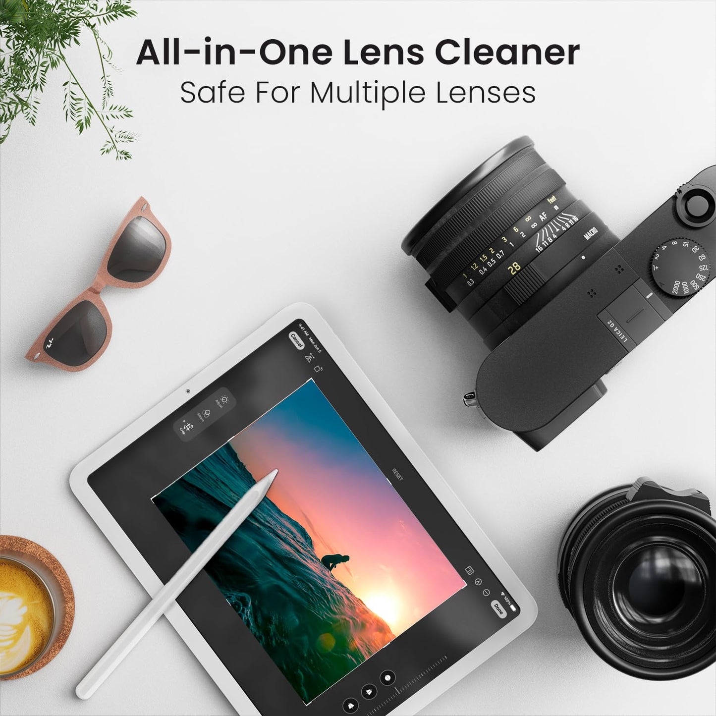 EVEO Eyeglass Cleaner Spray - Glasses Cleaner No Streaks Technology & Microfiber Cleaning Cloth - Glasses Cleaning Kit, Eye Glass Cleaners Spray Lens Cleaner - Screen & Eye Glasses Kit - 2 Pack - Medaid International