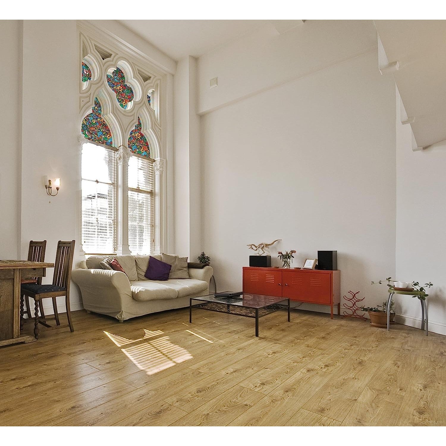 d-c-fix 346-0431 Self-Adhesive Privacy Glass Window Film, Venetian Garden, 17" x 78" Roll, - Medaid International