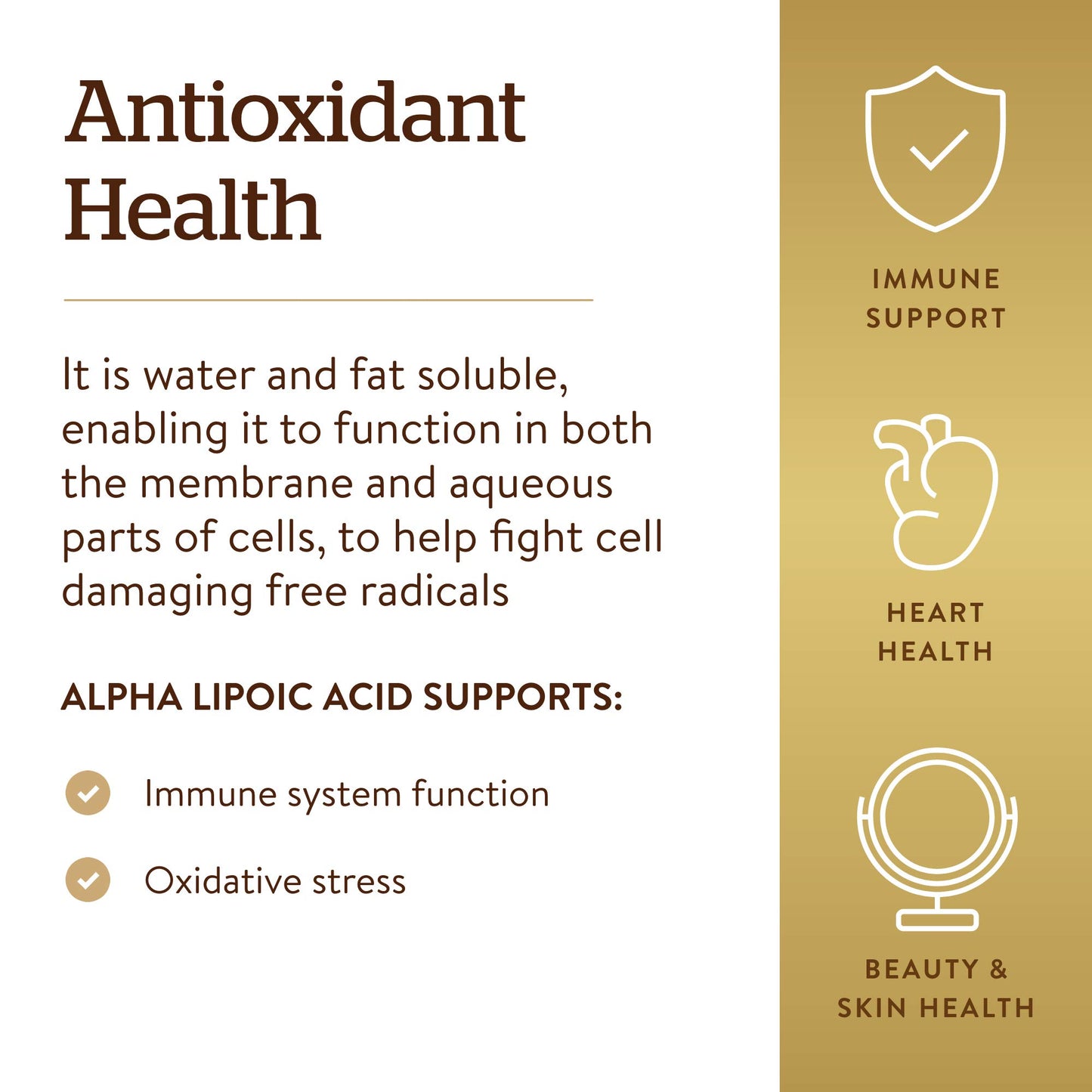 Solgar Alpha Lipoic Acid 200 mg, 50 Vegetable Capsules - Antioxidant Support - Helps to Recycle Glutathione, Vitamin C & E, CoQ-10 - Non-GMO, Vegan, Gluten Free, Dairy Free, Kosher - 50 Servings - Medaid International