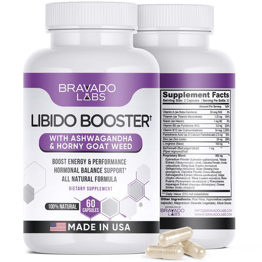 Bravado Labs Women’s Herbal Energy Supplement with Maca, Ashwagandha & Dong Quai – Plant-Based Capsules for Daily Balance, Focus & Wellness – 60 Vegan Capsules - Medaid International