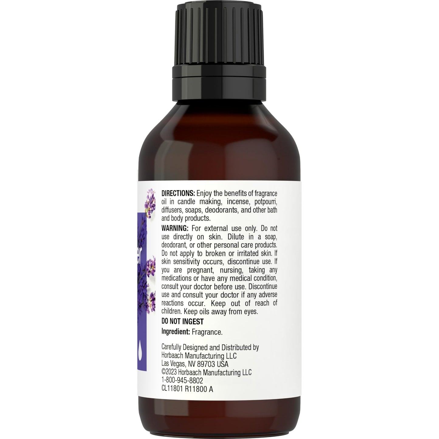 Horbäach Lavender Vanilla Fragrance Oil | 1 fl oz (30ml) | Premium Grade | for Diffusers, Candle and Soap Making, DIY Projects & More - Medaid International