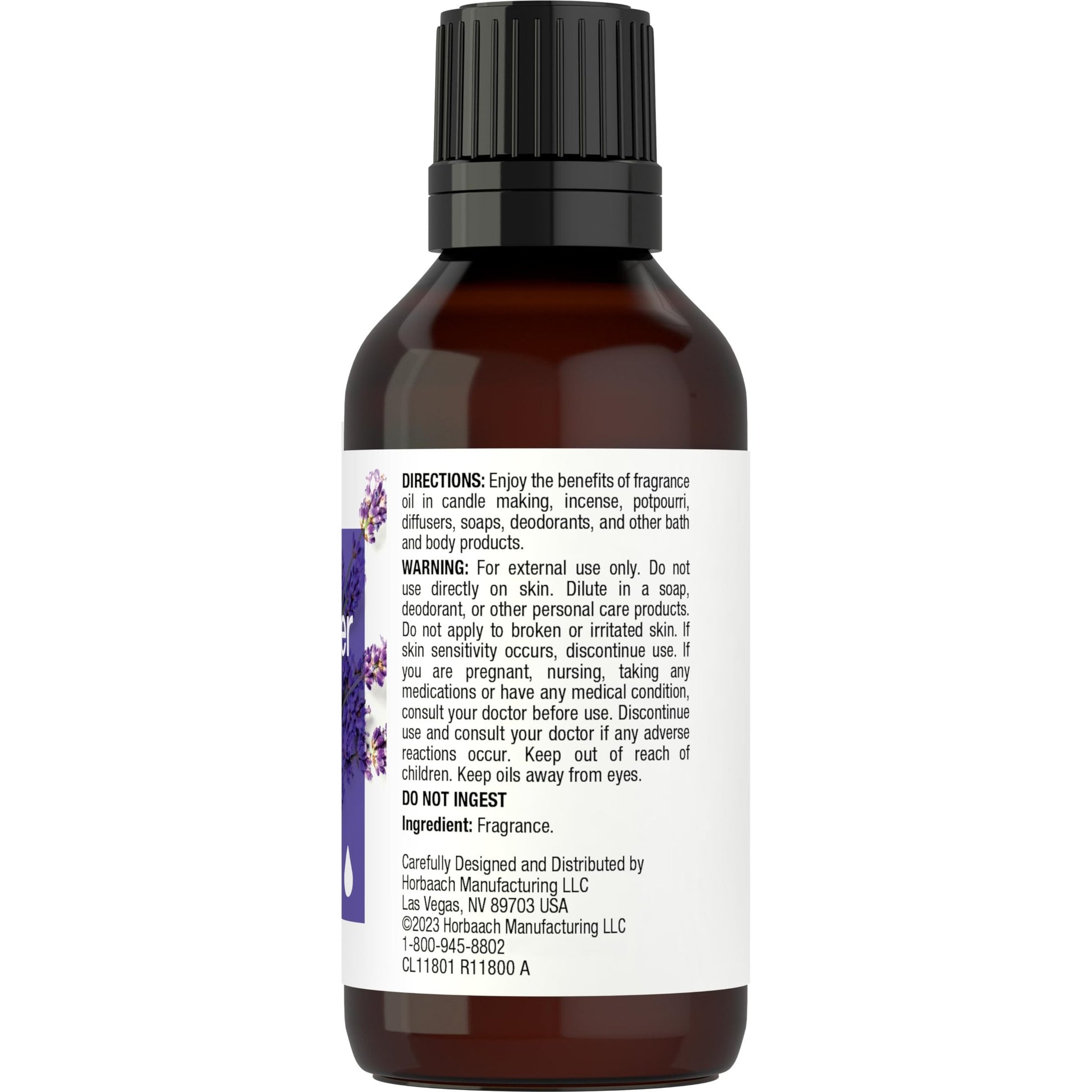 Horbäach Lavender Vanilla Fragrance Oil | 1 fl oz (30ml) | Premium Grade | for Diffusers, Candle and Soap Making, DIY Projects & More - Medaid International