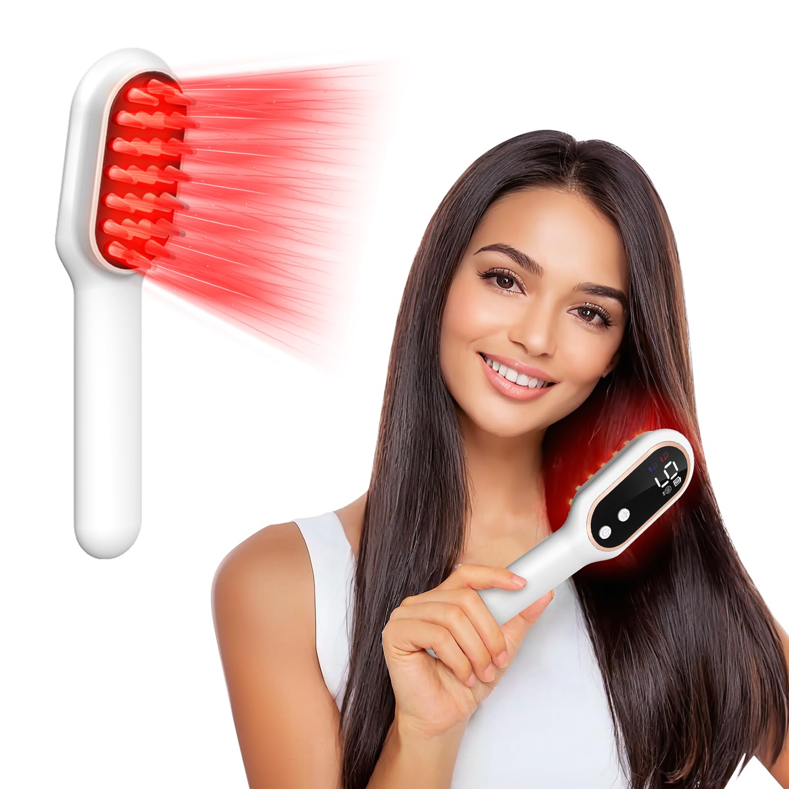 Laser Therapy Hair Growth Comb,Red Light Therapy for Hair Growth Device Electric Scalp Massager, Promote Hair Regrowth in Women and Men Hair Loss,Alopecia Homeusing - Medaid International