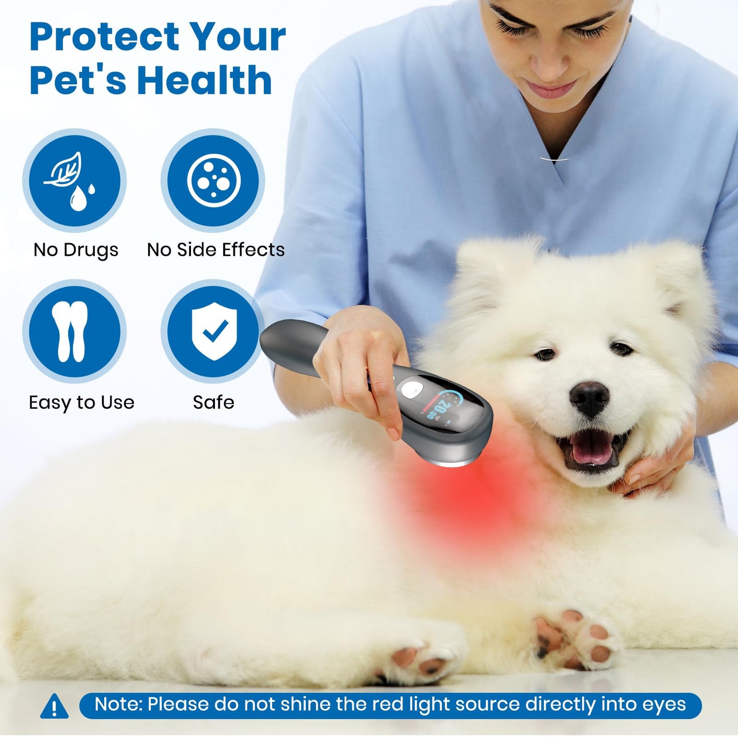 Handheld Red Light Therapy with Stand, Infrared Light Therapy Device for Body, Portable Cold Red Light Machine for Muscle and Joint Pain(4 * 808nm+14 * 650nm) - Medaid International