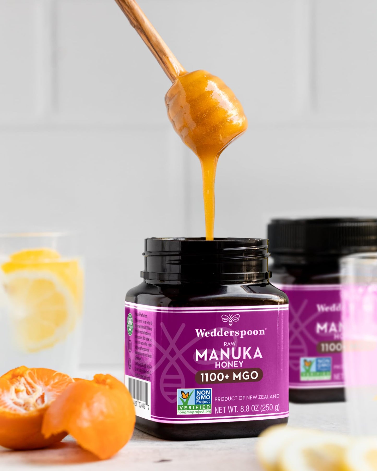 Wedderspoon Raw Premium Manuka Honey, 1100+ MGO, 8.8 Oz, Unpasteurized New Zealand Honey, From Our Hives to Your Home - Medaid International