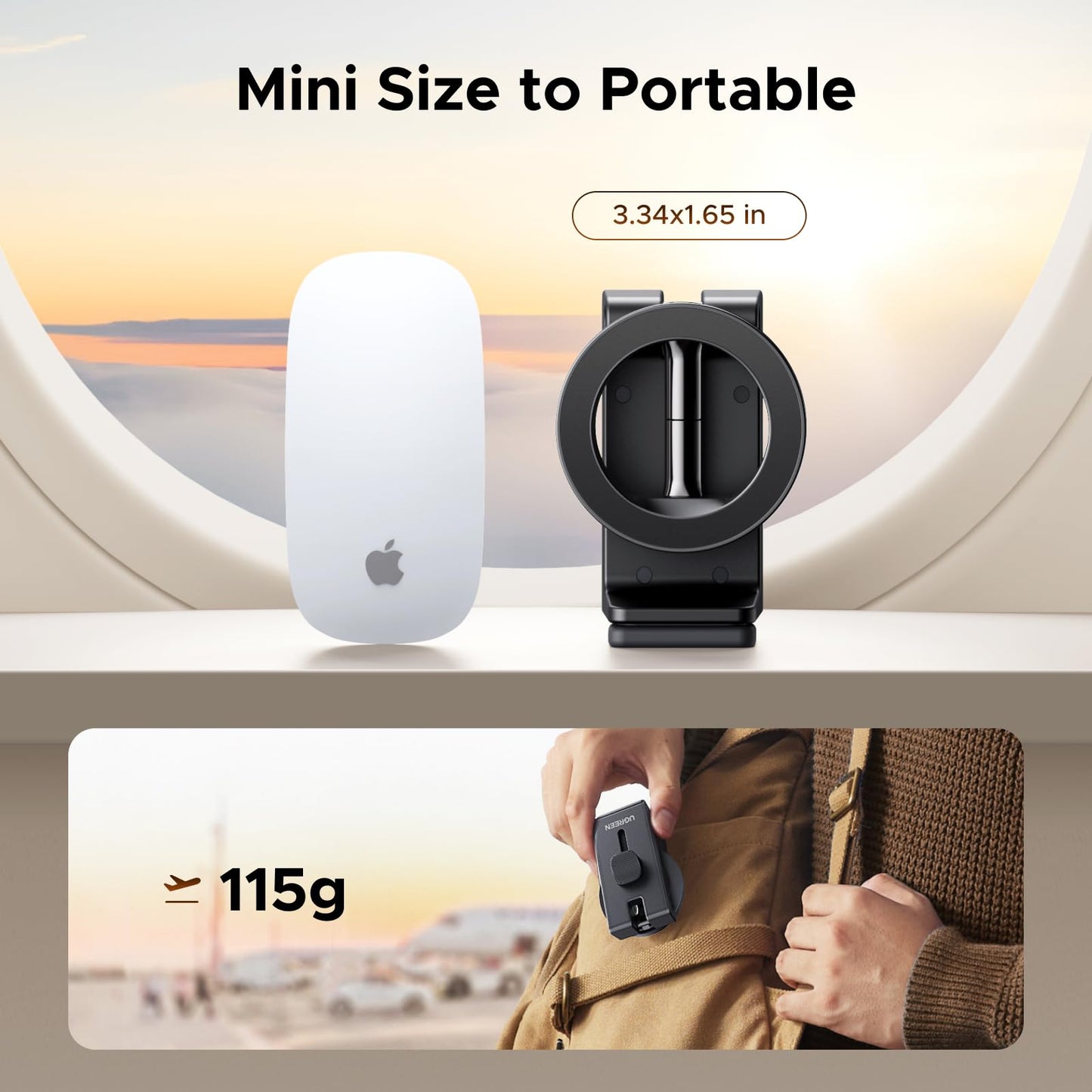 UGREEN Airplane Phone Holder for Magsafe Air Plane Travel Essentials Magnetic Phone Mount Compatible with iPhone 17 Air 16 15 14 Plus 13 12 Pro Max Mini Magsafe Case, Handsfree for Long Flight Flying - Medaid International