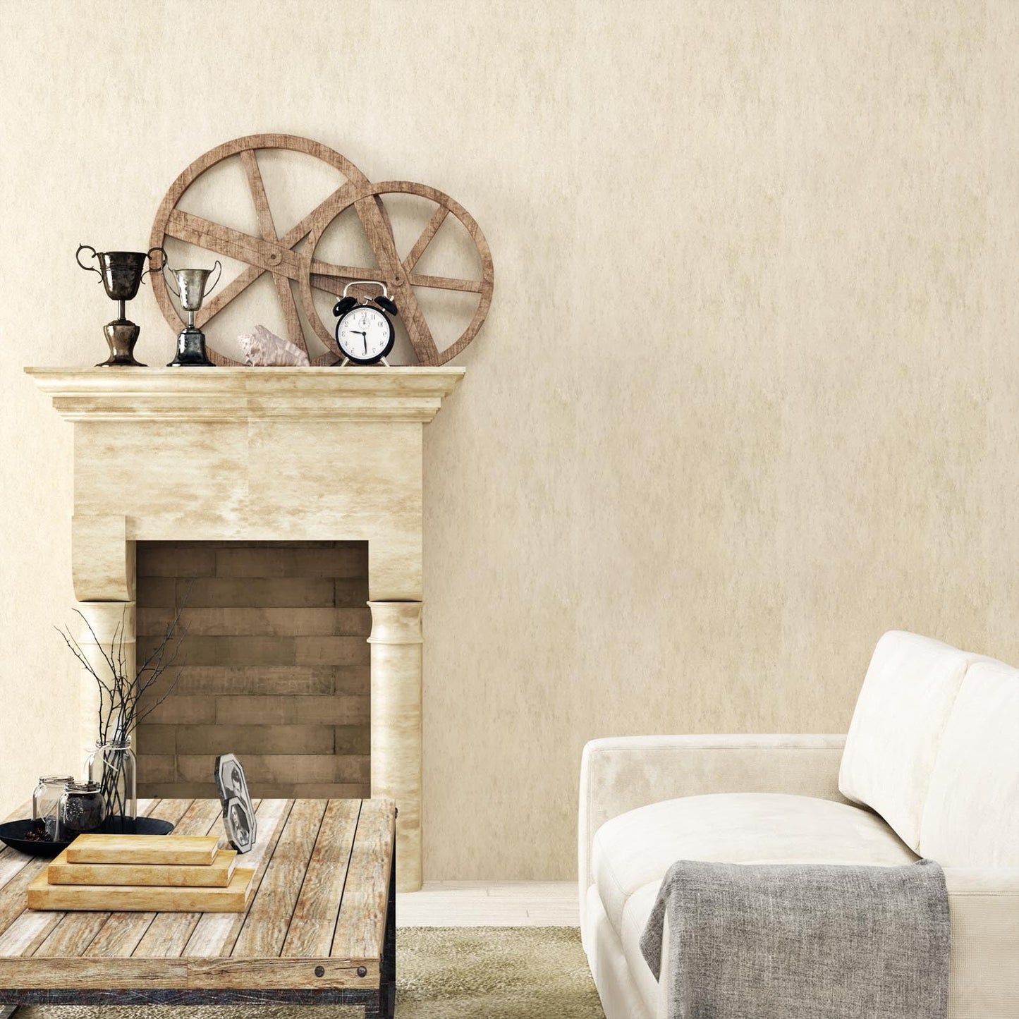 Wallderful Matte Beige Granite Wallpaper Peel and Stick Countertops Marble Contact Paper for Kitchen Bathroom Waterproof Self Adhesive Granite Vinyl Countertop Covers Backsplash Walls Film 15.75"x78" - Medaid International