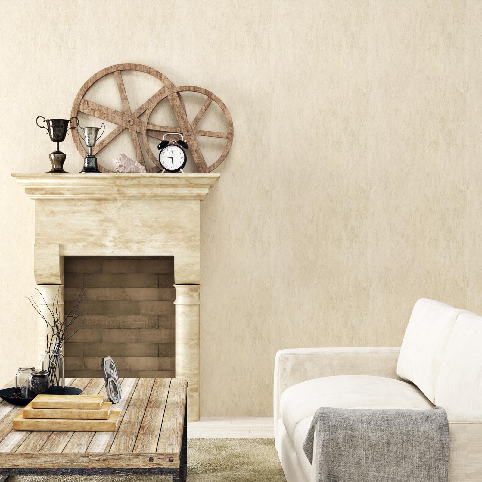 Wallderful Matte Beige Granite Wallpaper Peel and Stick Countertops Marble Contact Paper for Kitchen Bathroom Waterproof Self Adhesive Granite Vinyl Countertop Covers Backsplash Walls Film 15.75"x78" - Medaid International