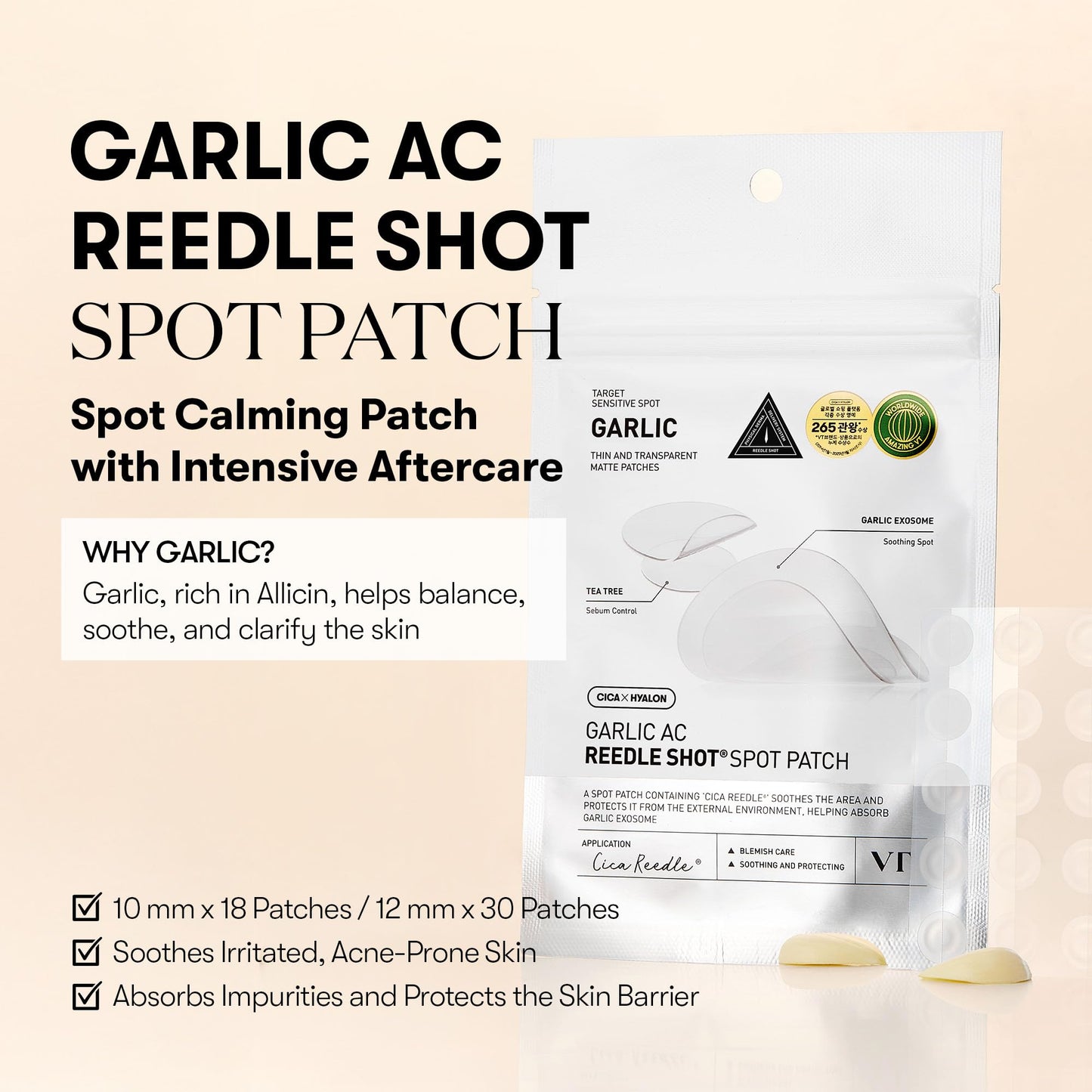VT COSMETICS Garlic AC Reedle Shot Spot Patch (48 Patches) - Medaid International