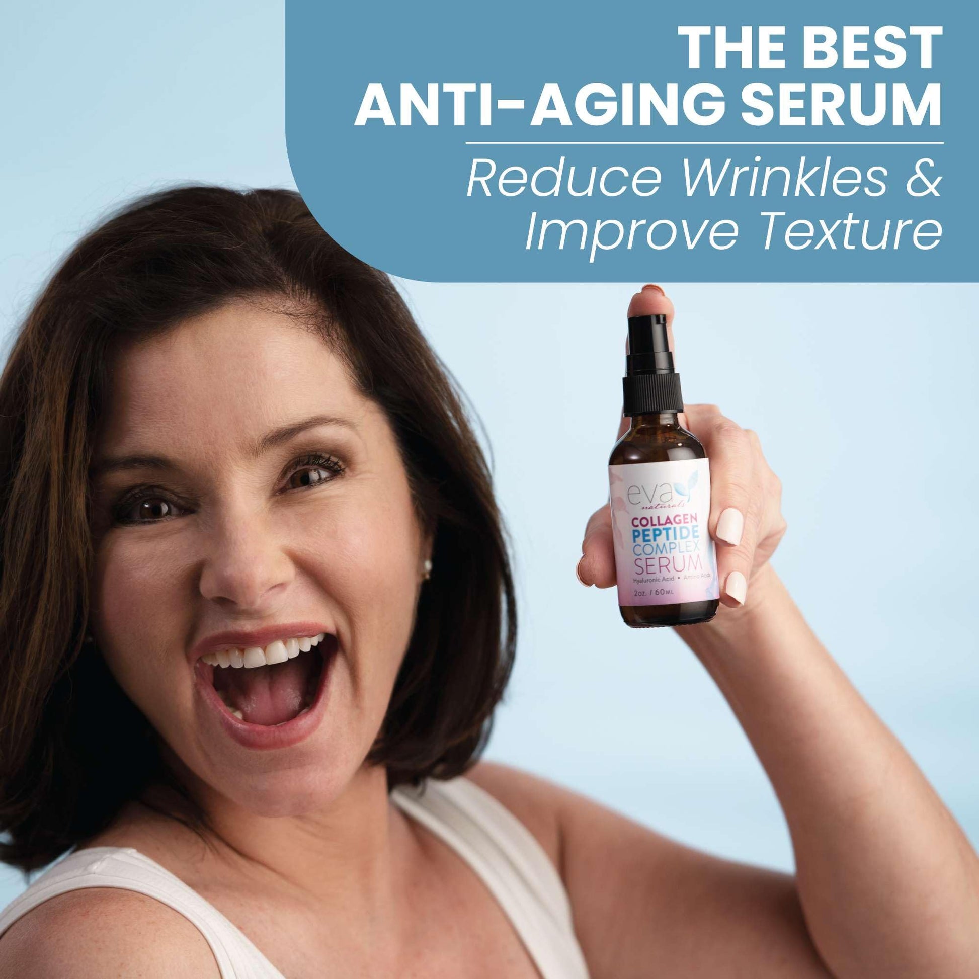 Collagen Peptide Serum for Face – Anti Aging Facial Treatment with Peptides & Hyaluronic Acid – Gentle Formula for Sensitive Skin, Microneedling Pen, Derma Roller, Skin Firming & Hydrating (2 Oz) - Medaid International