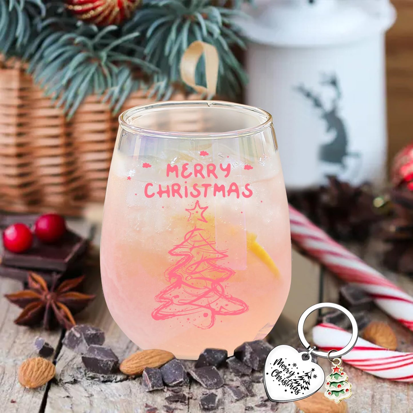 Funny Christmas Gifts: Tree Mugs, Wine Glasses & Stocking Stuffers - Kawaii White Elephant Gifts for Women, Moms, Friends & Sisters - Medaid International