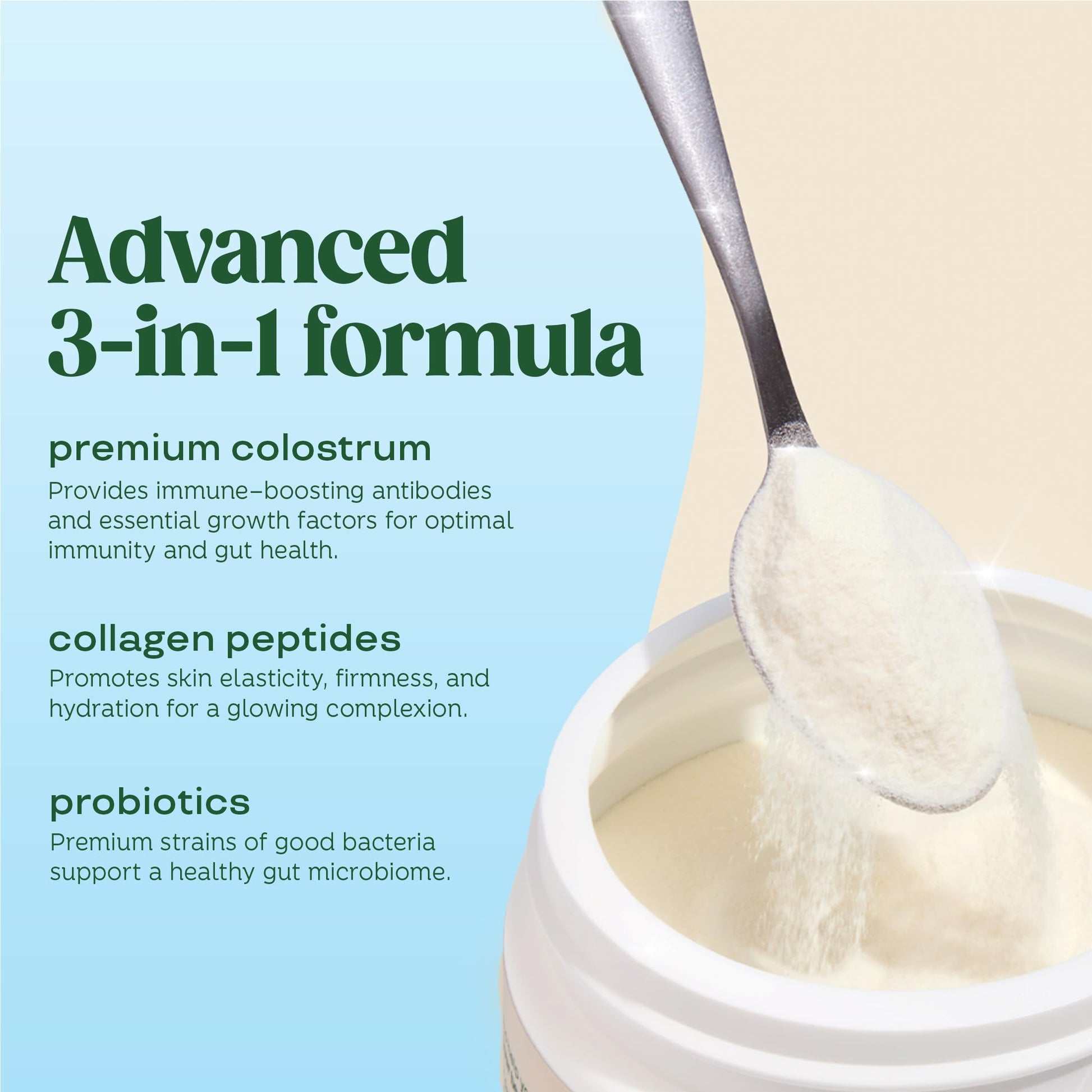 Bloom Nutrition Bovine Colostrum Powder with Vitamin B-12 for Gut Health, Immune Support, Hair Growth & Beauty Supplement | Unflavored, 25 Servings - Medaid International