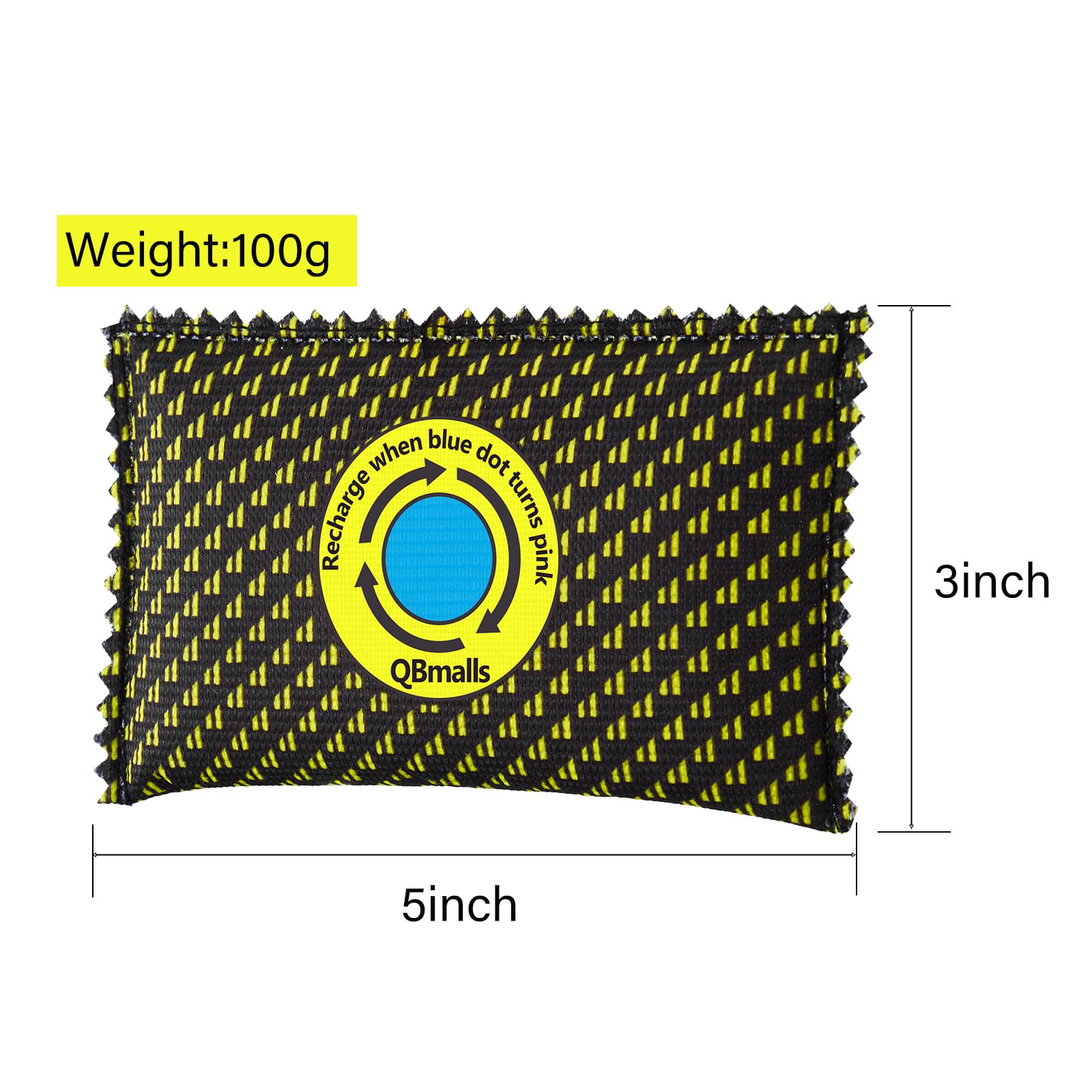 QBmalls 100g Rechargeable Desiccant Pack of 10,Moisture Absorber for Storage Bins,Gun Safes,camper and Cars,Desiccant Dehumidifier for Closets,Drawer,Luggage and Small Spaces - Medaid International