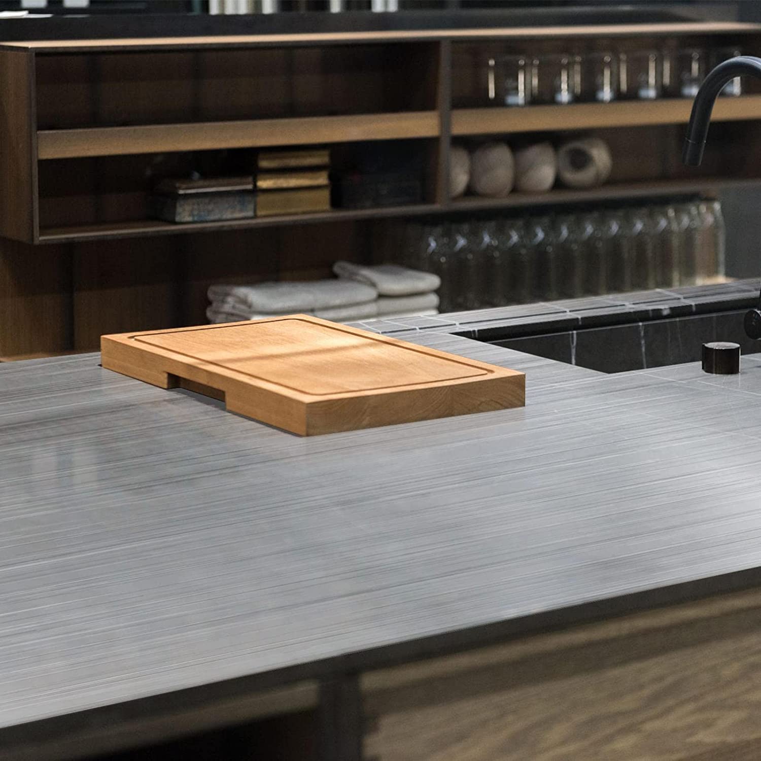 Silver Stainless Steel Wallpaper Self-Adhesive Cleanable Removable Peel and Stick 17.71" X 196.8" Refrigerator Speaker Oven Appliances Furniture Renovation Bathroom Kitchen - Medaid International