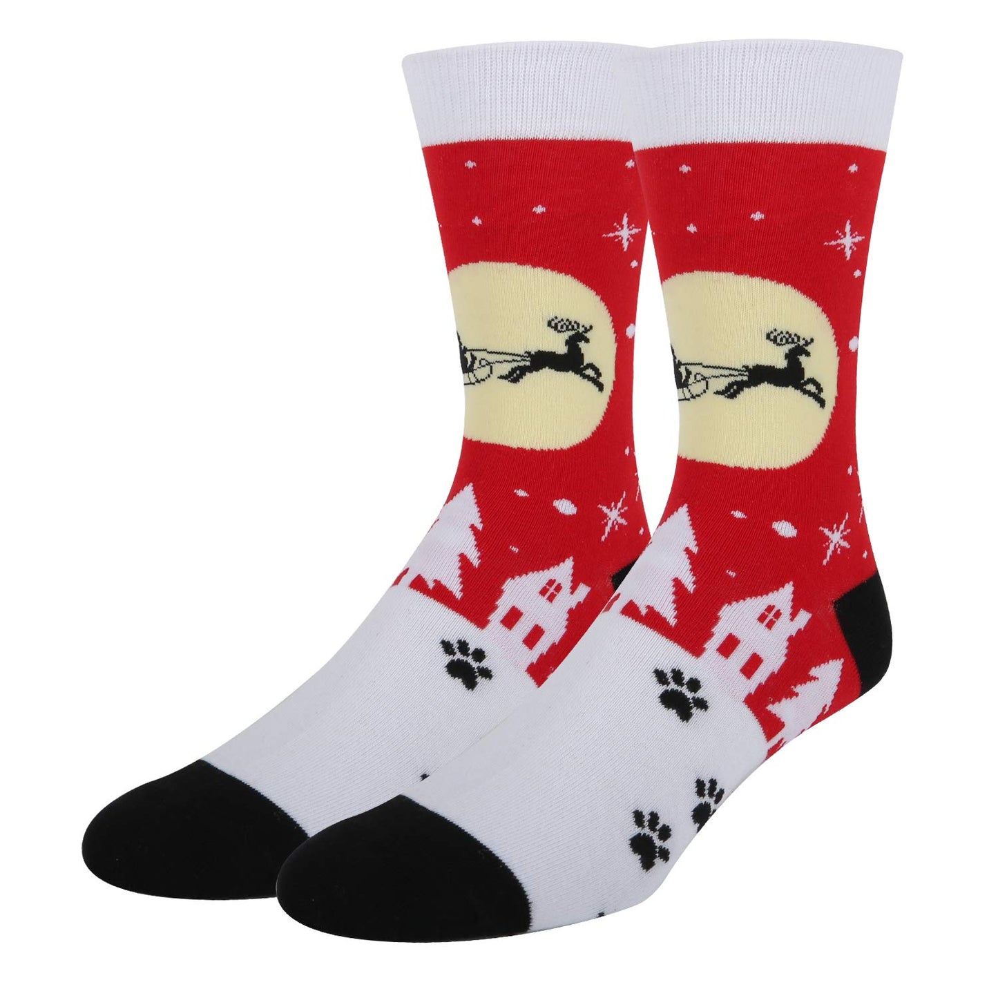 Benefeet Sox Mens Funny Christmas Socks Cool Crazy Colorful Patterned Holiday Dress Socks Boys Novelty Funky Graphic Design Cotton Casual Sock Christmas Gifts 5 Pair - Medaid International