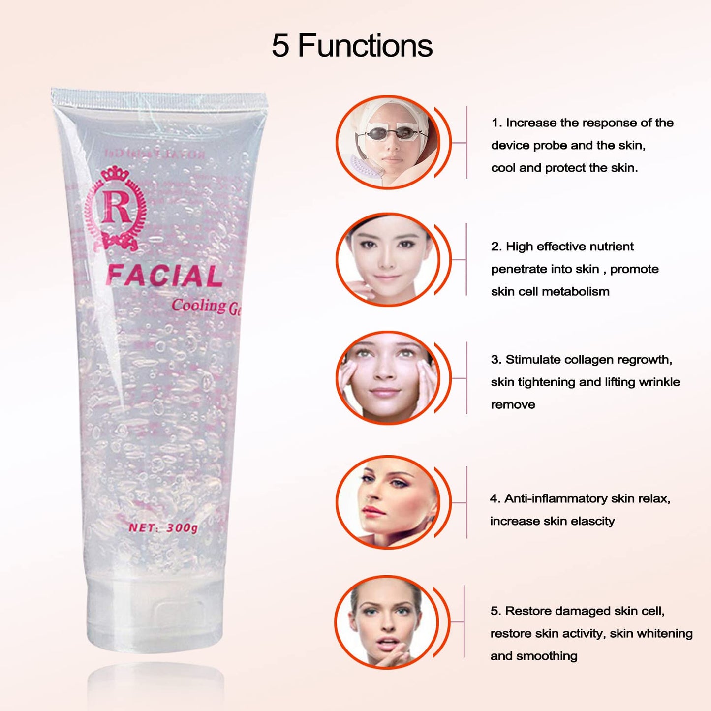 Cooling Gel Use with for Laser Hair Removal Device and RF Radio Frequency Facial Machine for Women and Man 300ML - Medaid International