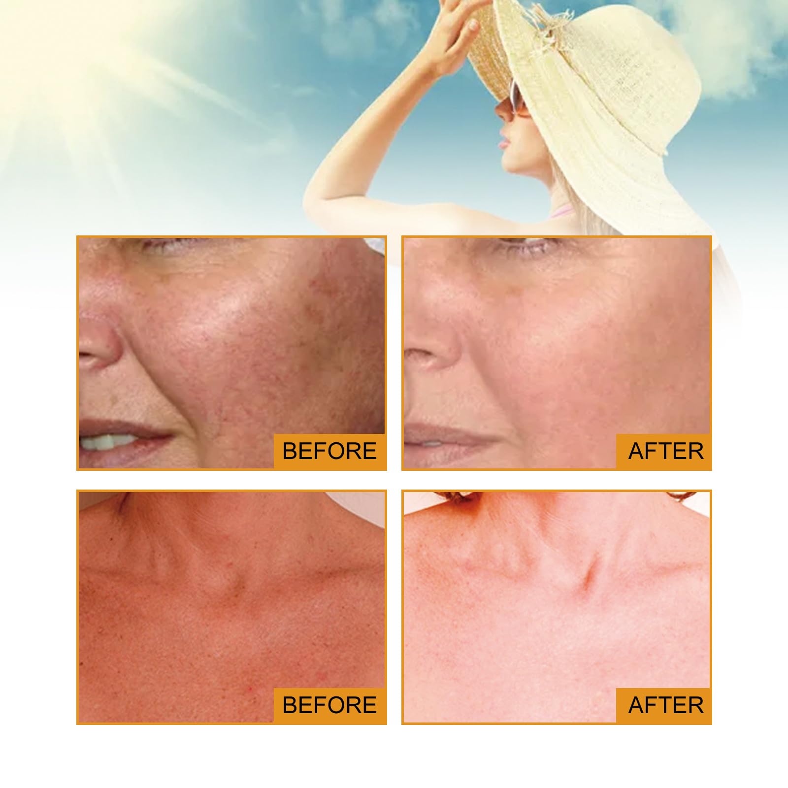 Hotiary Organic Face Sunscreen, Rice & Probiotics Sunscreen SPF 50, Sunblock Sun Cream SPF 50 Lotion Cream Medium Sun Protection Immediate UVA/UVB Protection PA++++ for Face Body, Water Resistant - Medaid International