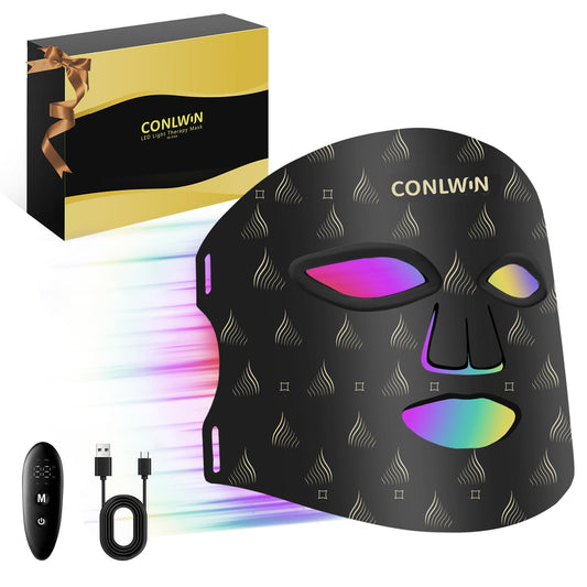 CONLWIN Red Light Therapy Mask for Face, 8 Modes Ultra Lightweight Red Light Mask with 850nm Near Infrared, 2000mAh Rechargeable Portable LED Face Mask Light Therapy with Timer for Anti-Aging at Home - Medaid International