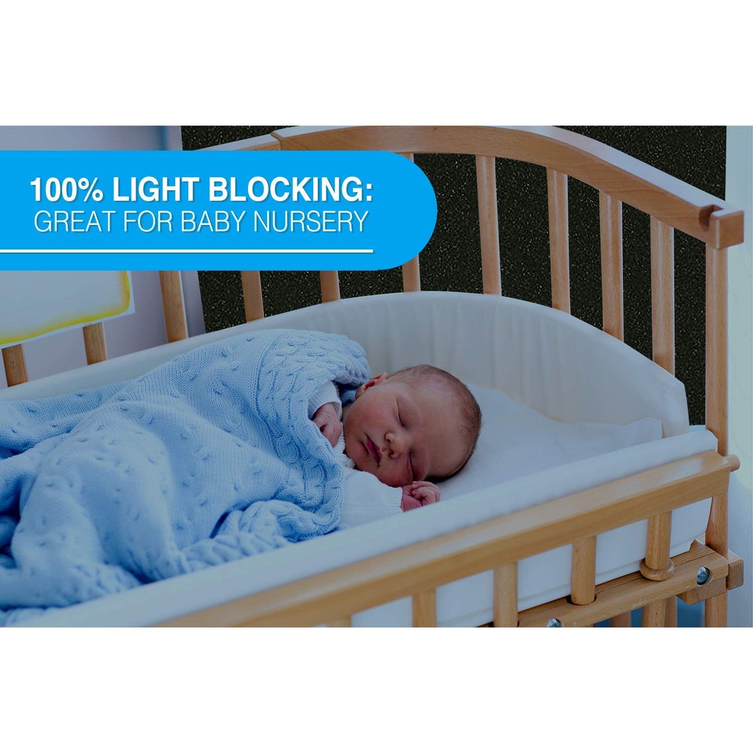 Total Blackout Window Film: 100% Light Blocking, Room Darkening Static Cling - No Residue Film for Privacy, Home Security, and Day Sleep - Easy Removal UV Prevention Treatment (17.5 x 80 inches) - Medaid International